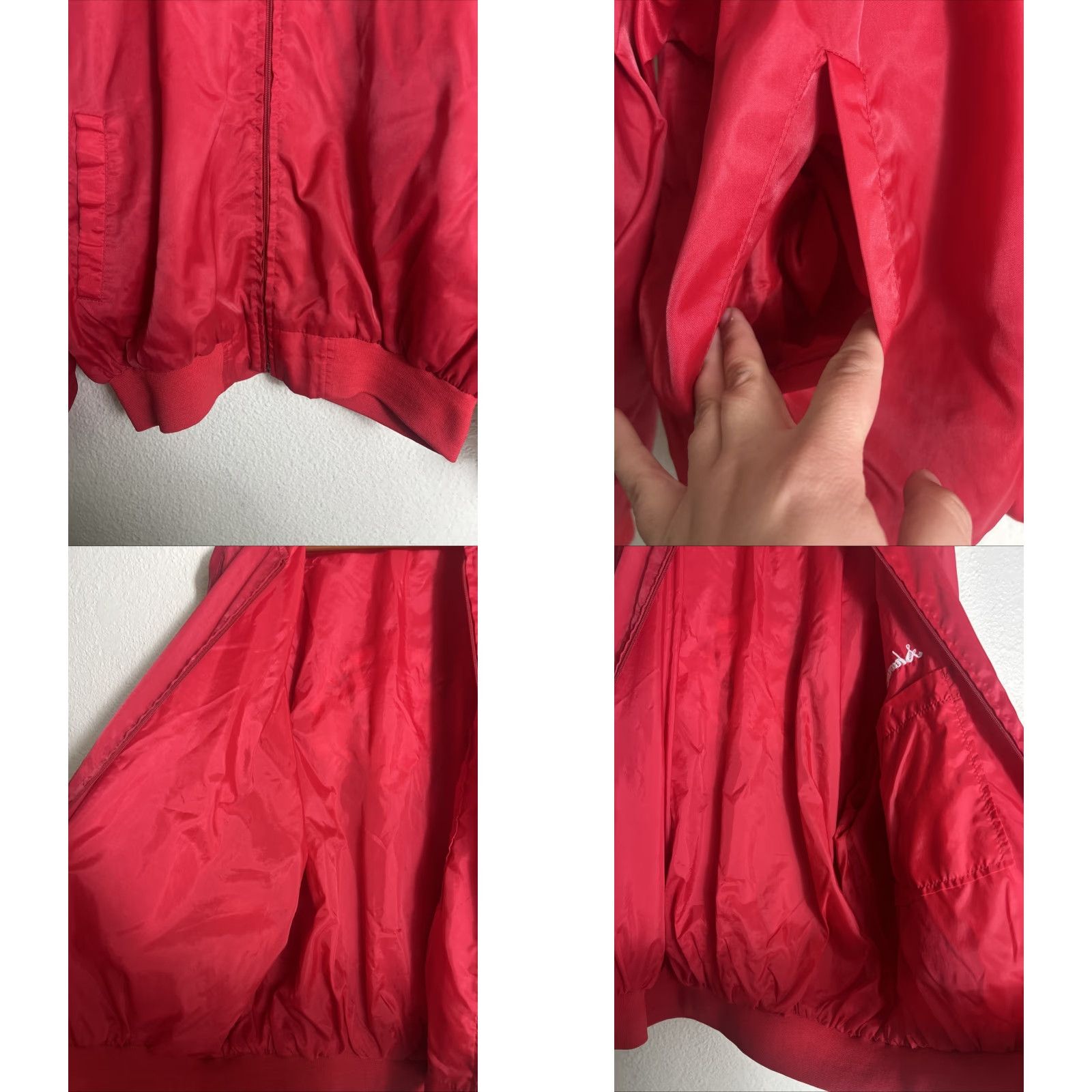 Vintage VINTAGE Satin Bomber Jacket Adult XXL Full Zip NorCal Dalmatians Red Mens Side? Size US XXL / EU 58 / 5 - 8 Thumbnail