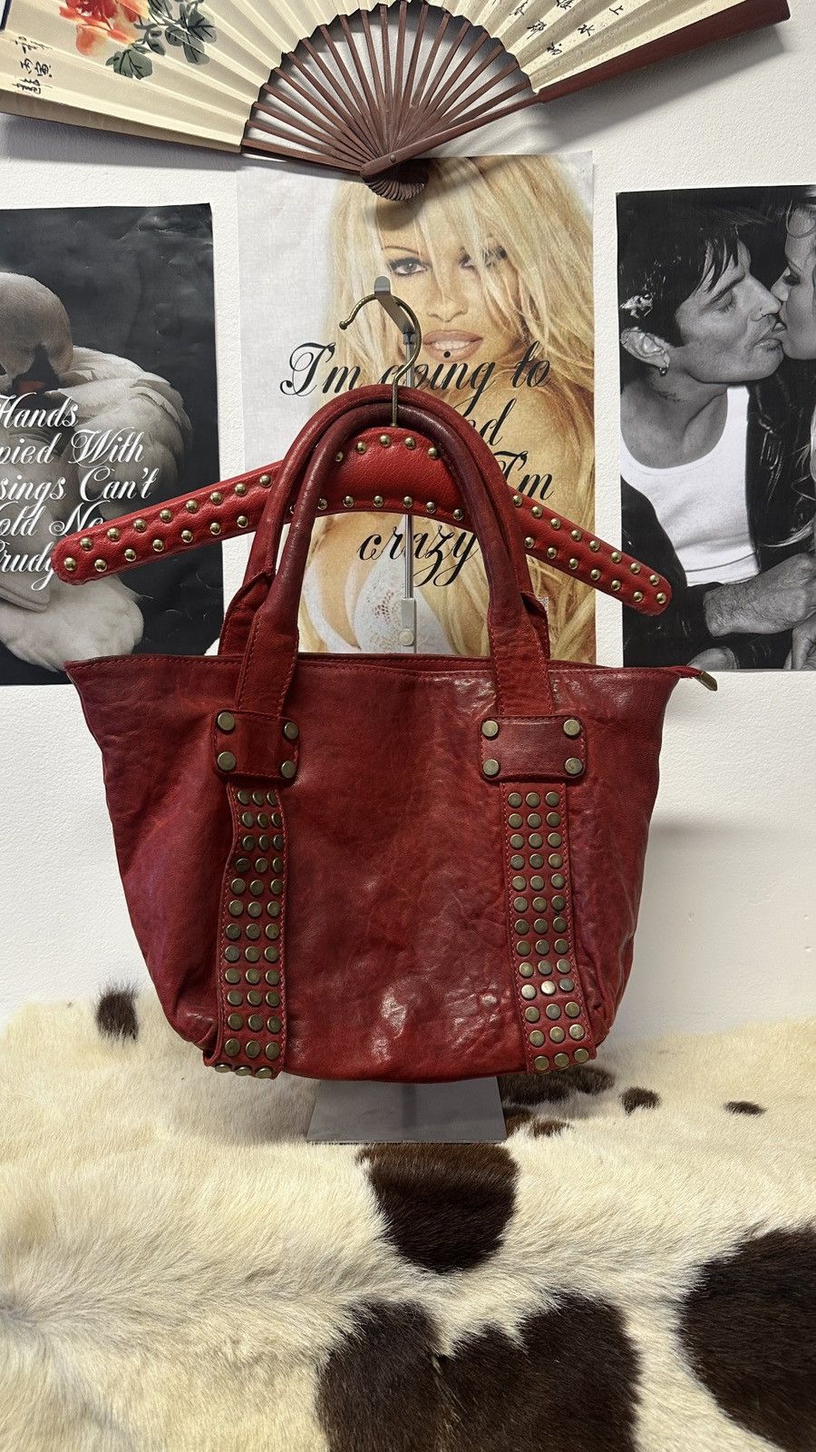 Vintage Vintage leather red handbag Size ONE SIZE - 1 Thumbnail