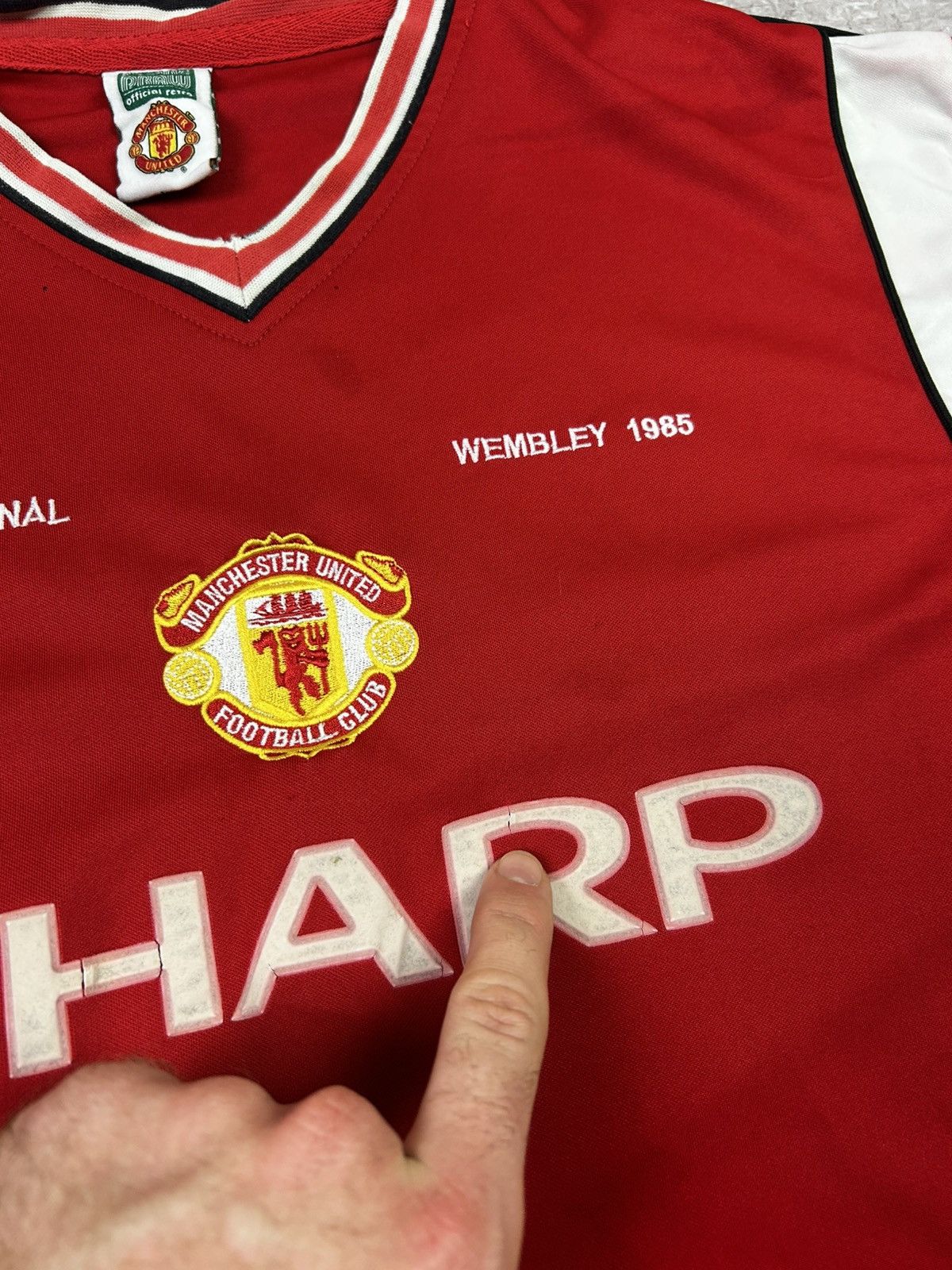 Adidas × Vintage Vintage Manchester United Scora Draw Jersey 90s Size US M / EU 48-50 / 2 - 8 Thumbnail