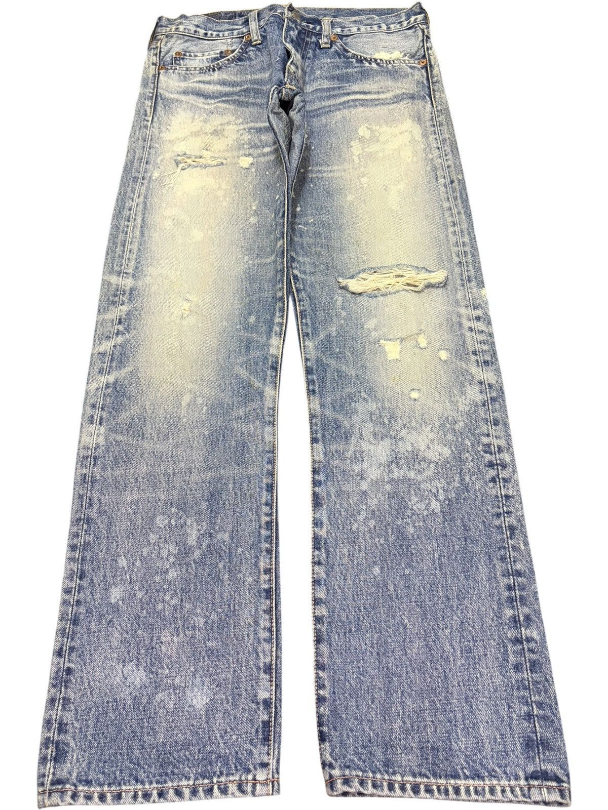 Edwin Vintage Japanese Rna Bleached Wash Distressed Jeans Size 30" / US 8 / IT 44 - 1 Thumbnail