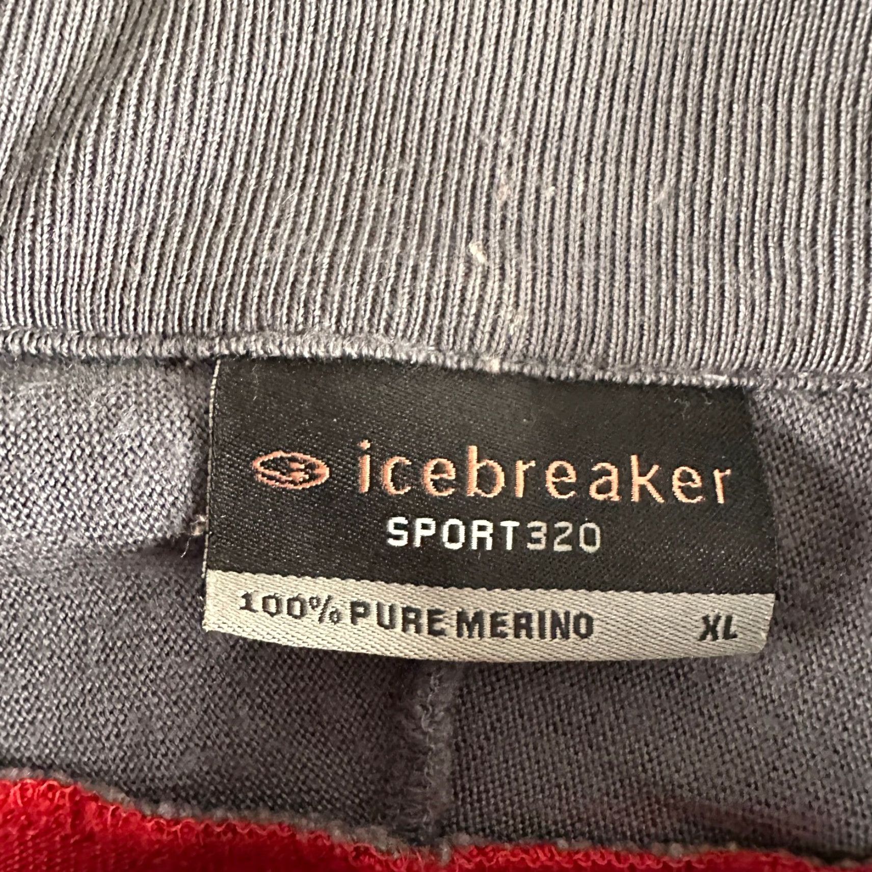 Icebreaker Icebreaker Pullover Mens XL Merino Sport320 Red Gray 1/4 Zip Long Sleeve Thermal Size US XL / EU 56 / 4 - 5 Thumbnail