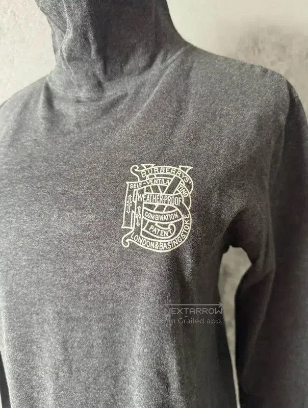 Burberry Burberry Long Sleeve Cotton T-Shirt in Dark Gray. Size M / US 6-8 / IT 42-44 - 7 Thumbnail