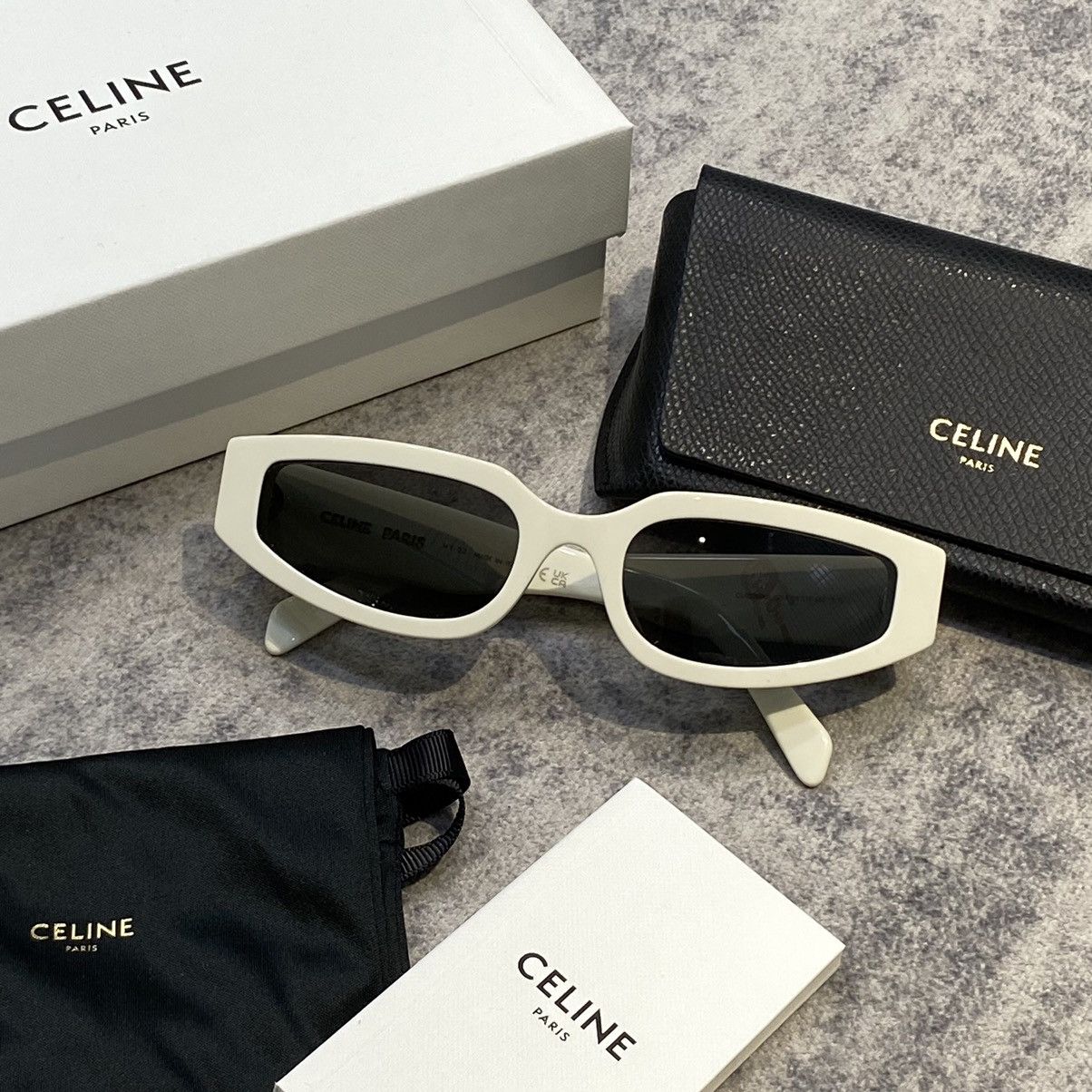 Celine CELINE Triomphe CL40269U Cat Eye Sunglasses WHITE Size ONE SIZE - 3 Thumbnail