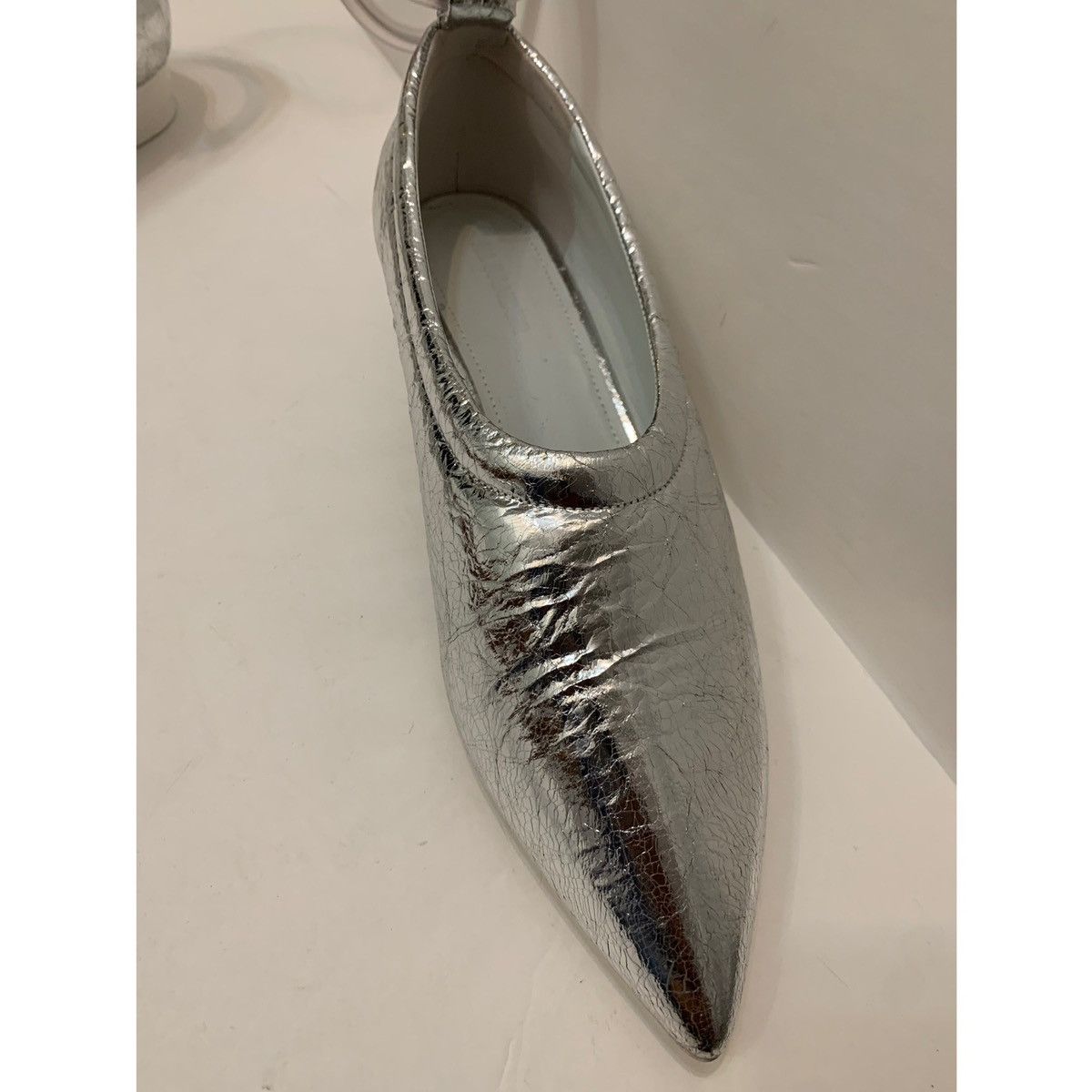 Jil Sander JIL SANDER METALLIC LEATHER BALLET FLATS SHOES Size US 8 / IT 38 - 6 Thumbnail