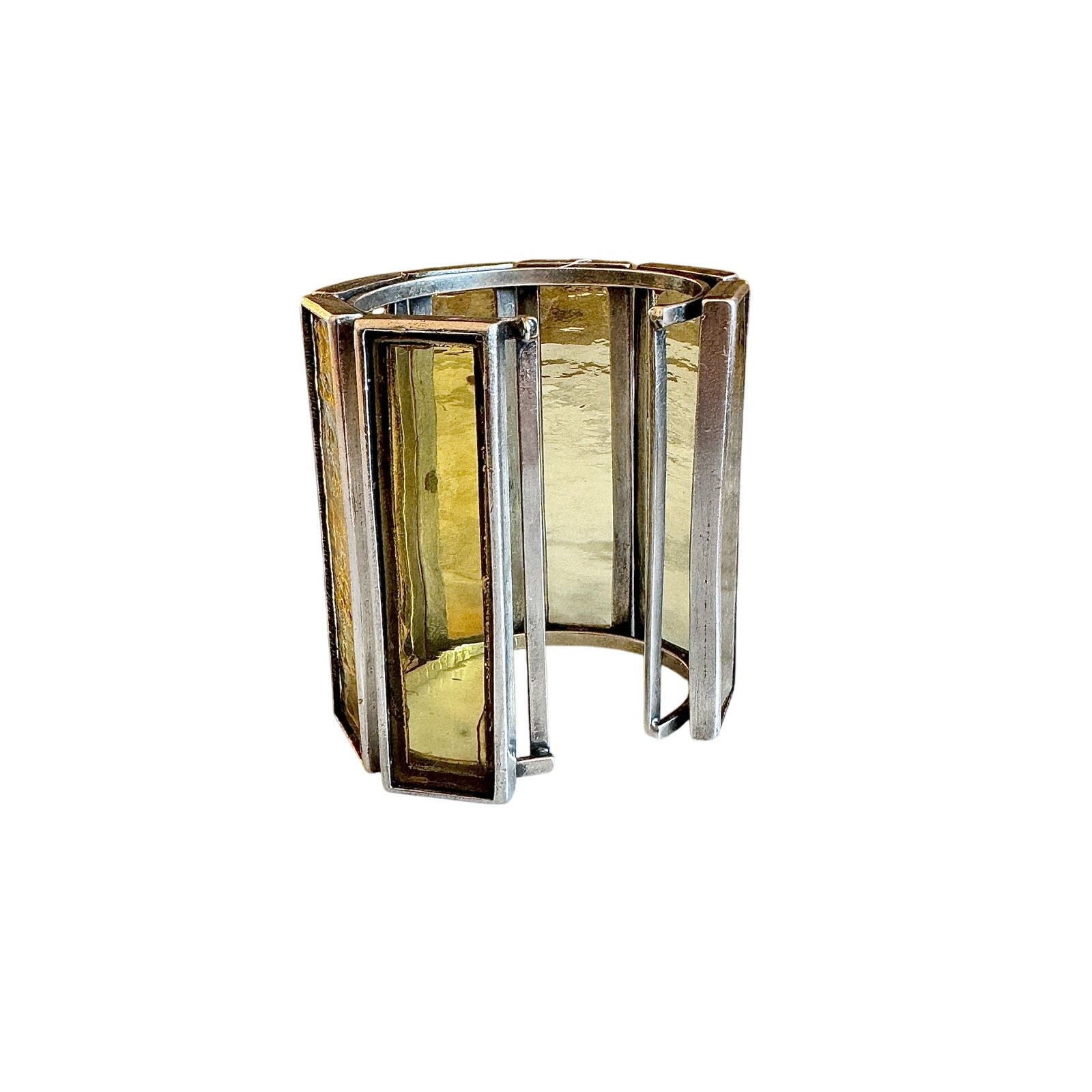 Other Roxanne Assoulin Wide Geometric Silver Cuff Bracelet Size ONE SIZE - 4 Thumbnail