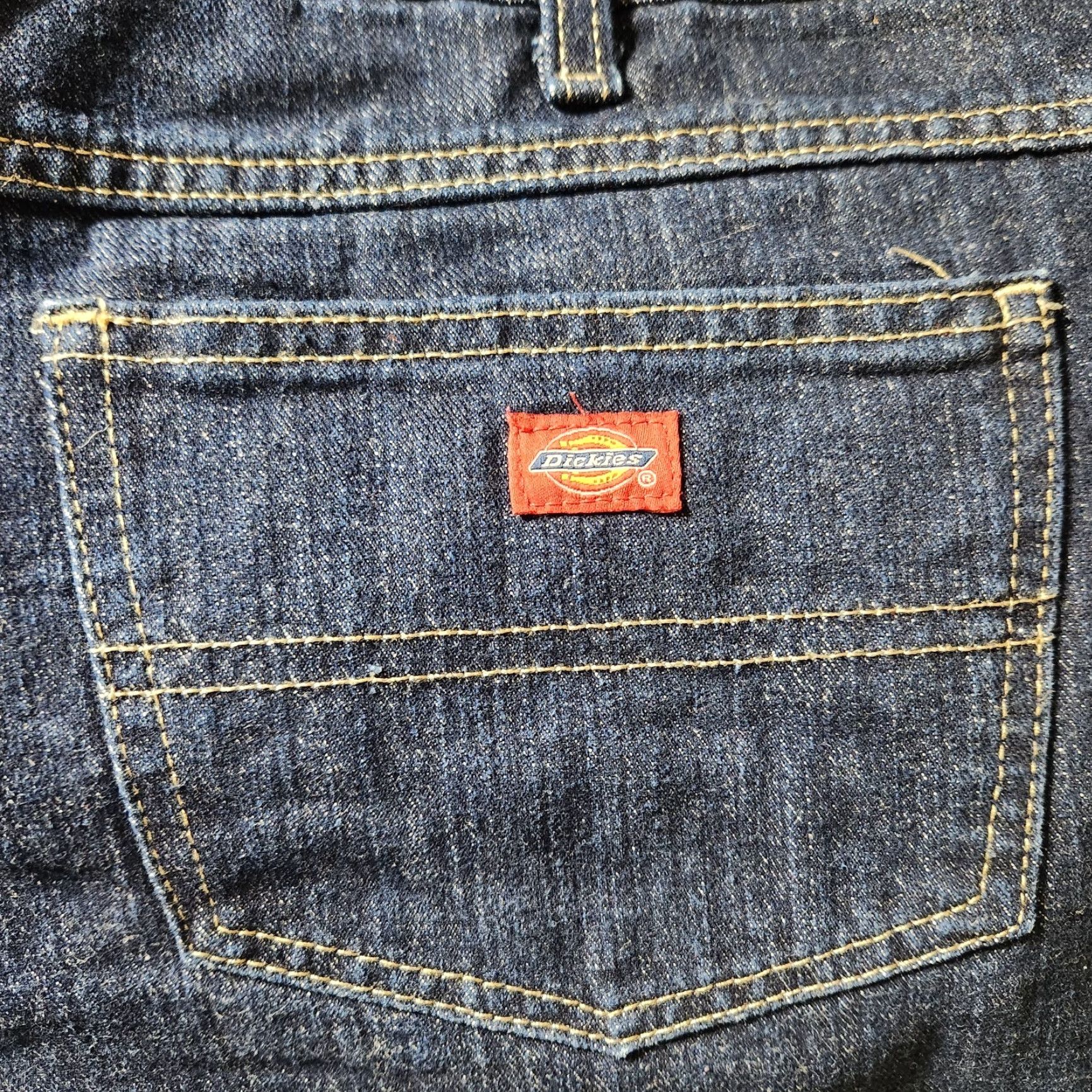 Dickies Dickies Jeans Women Dark Wash Straight Leg Flannel Lined Size 18 Plus Blue Dickies Womens Jeans Size 40" / US 18 - 4 Thumbnail