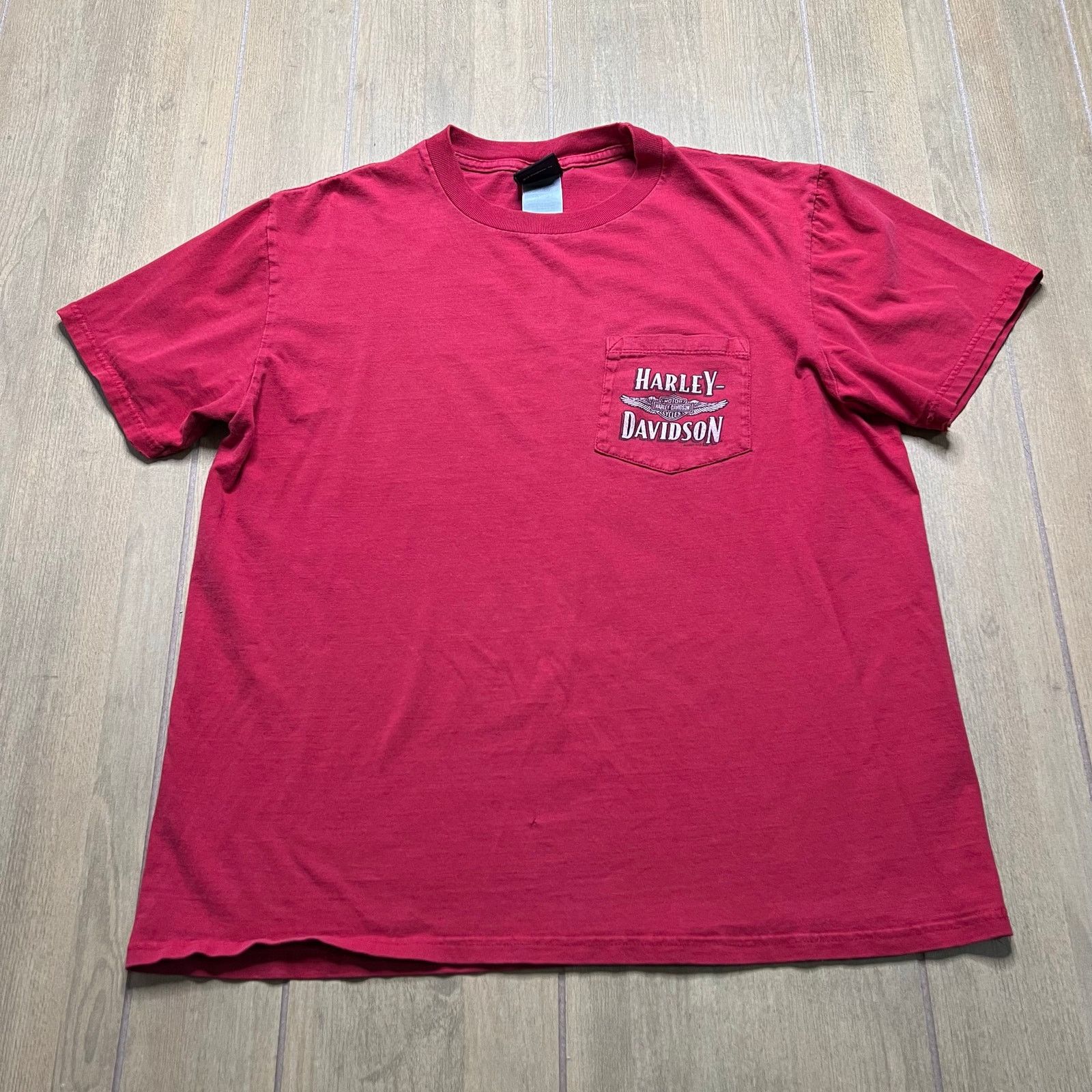 Harley Davidson Vintage Harley-Davidson red t-shirt Sz M/L City Cycle Sales Size US L / EU 52-54 / 3 - 1 Thumbnail
