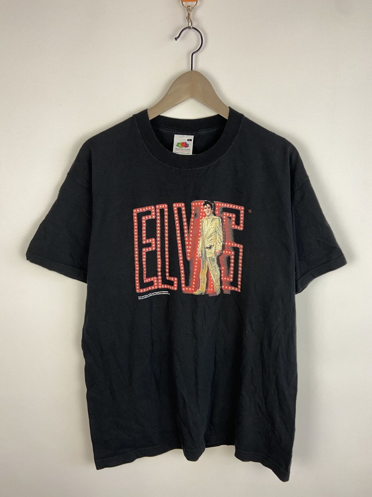 Fruit Of The Loom Vintage Rare Elvis Presley 2002 Y2K AvantGarde Merch T-Shirt Size US L / EU 52-54 / 3 - 1 Thumbnail