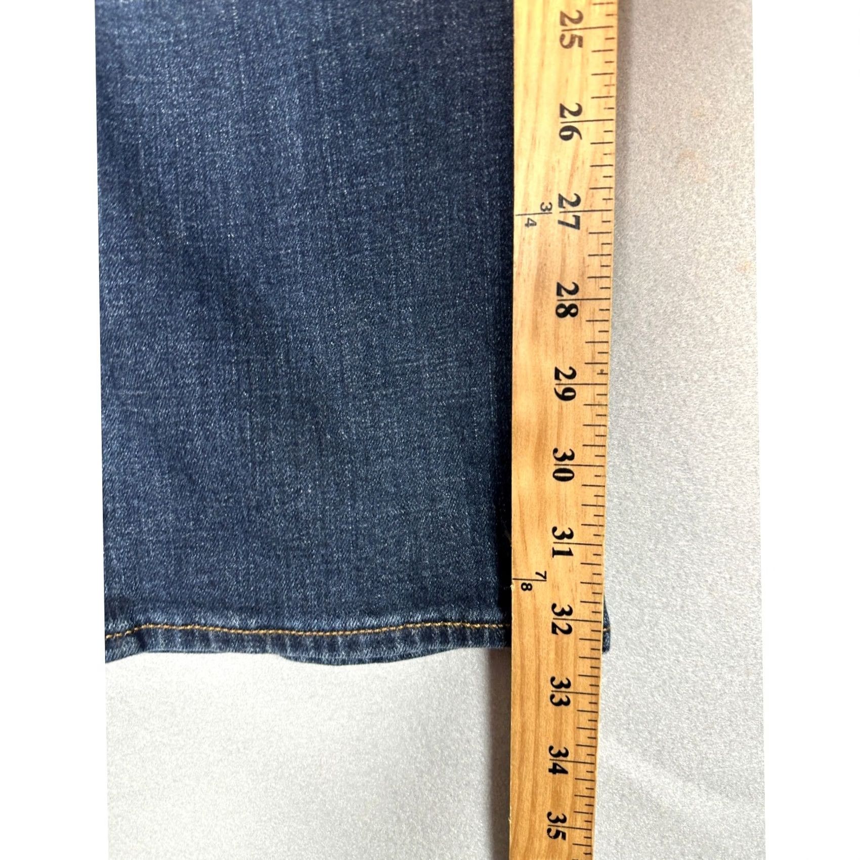 Lucky Brand Lucky Brand 121 Heritage Slim Jeans 36x32 Denim Blue Slim Stretch Mid Rise Mens Straight 5-Pocket Leather Patch Jeans Mens Size US 36 / EU 52 - 5 Thumbnail