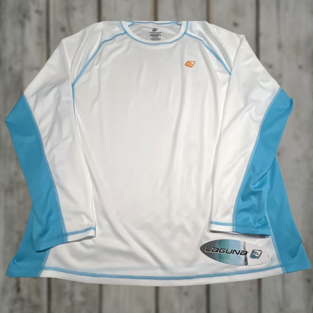 Vintage Laguna Sun Protection Shirt Men’s 2XL Long Sleeve Quick Dry NWT Beach White Polyester Pullover Casual Activewear Mens Size US XXL / EU 58 / 5 - 1 Thumbnail