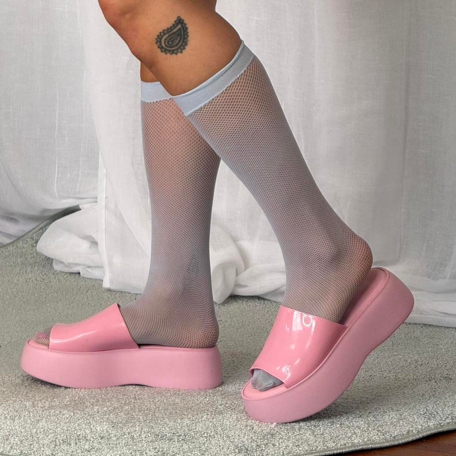 Melissa NEW melissa Becky pink platform slide sandals ✧ Size US 8 / IT 38 - 2 Thumbnail