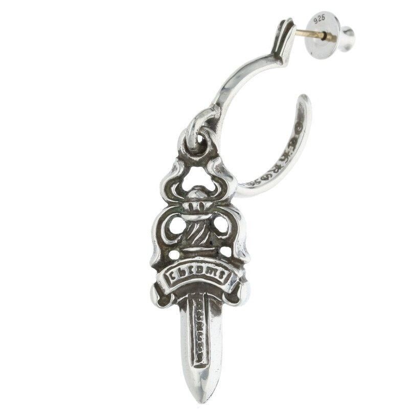Chrome Hearts Chrome Hearts No5 Dagger Hoop Silver Earring Size ONE SIZE - 1 Thumbnail