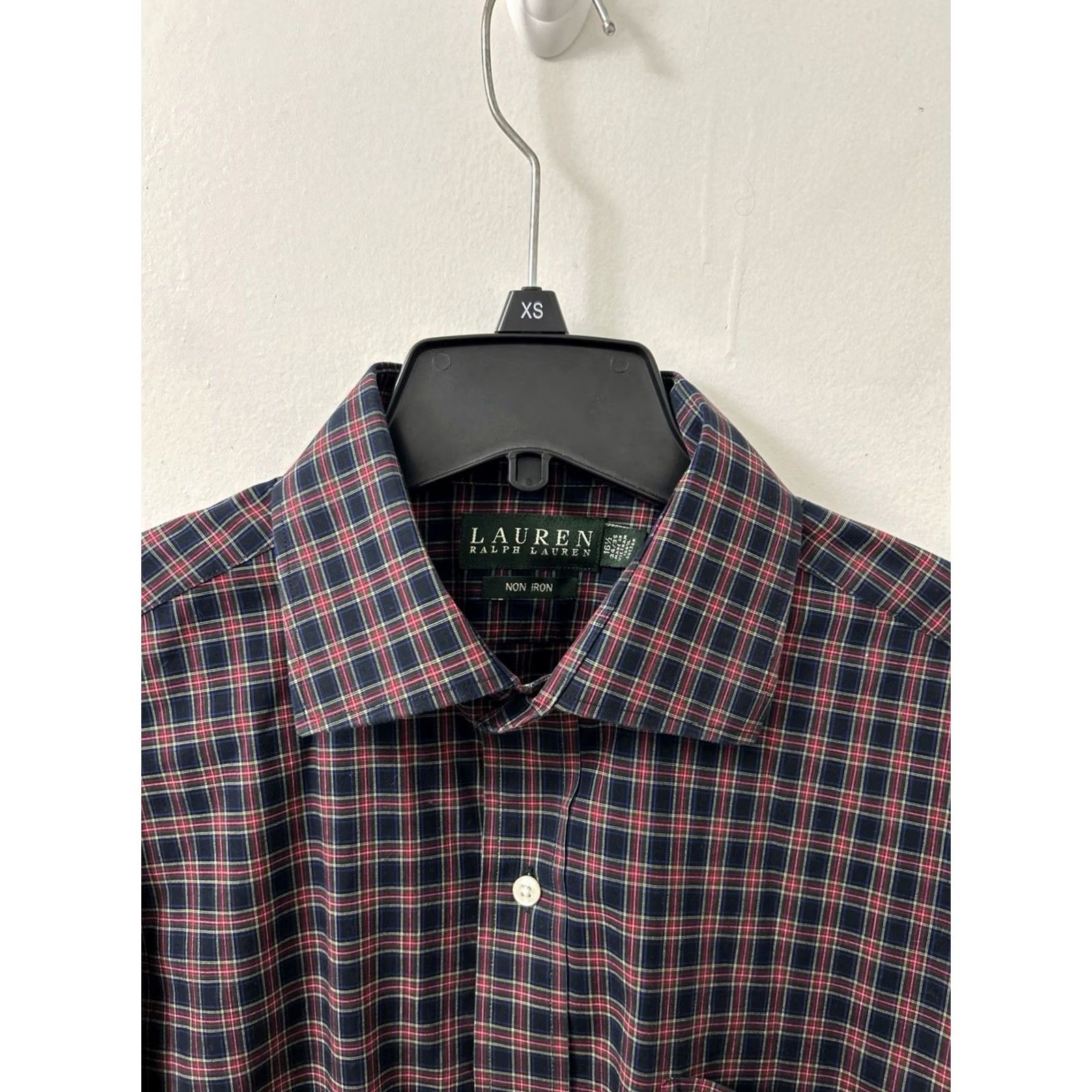 Ralph Lauren Lauren Ralph Lauren Shirt Mens 16.5 Black Red Plaid Non Iron Button Up L/S Shirt Size US XL / EU 56 / 4 - 5 Thumbnail