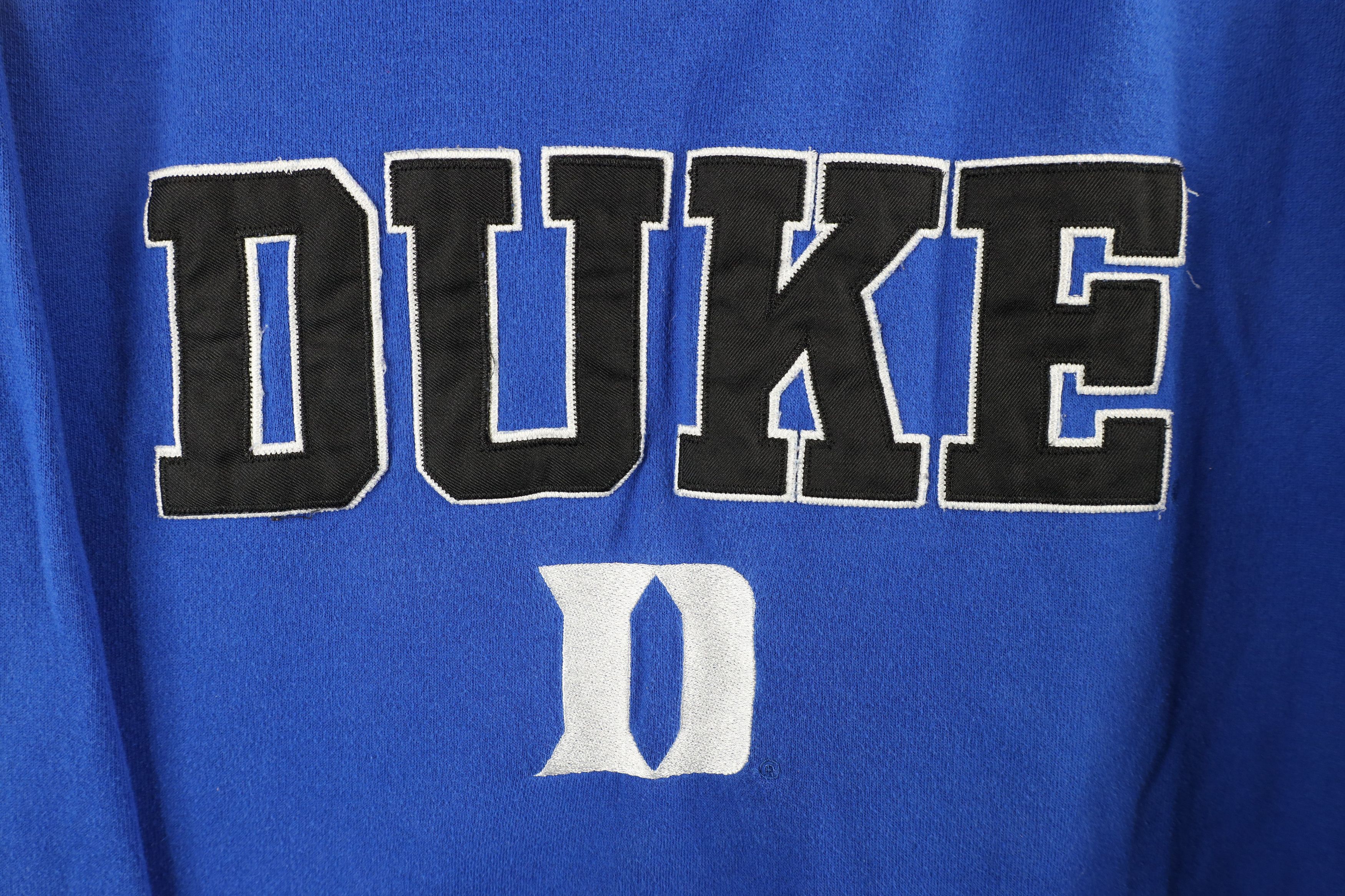 Vintage Vintage Spell Out Duke University Hoodie Sweatshirt Blue Size US XXL / EU 58 / 5 - 4 Thumbnail