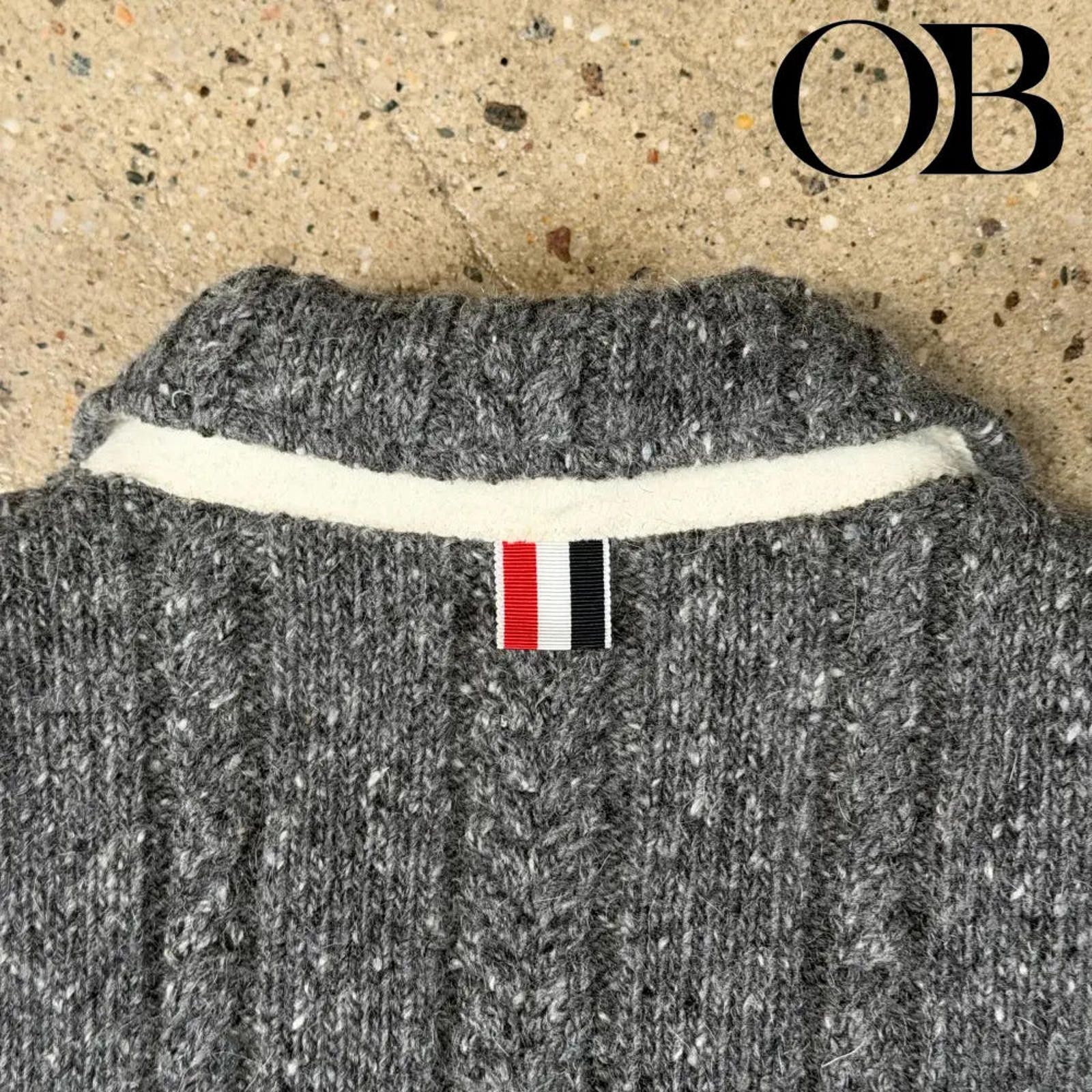 Thom Browne Thom Browne Cable Knit Pea Coat Size US M / EU 48-50 / 2 - 5 Thumbnail