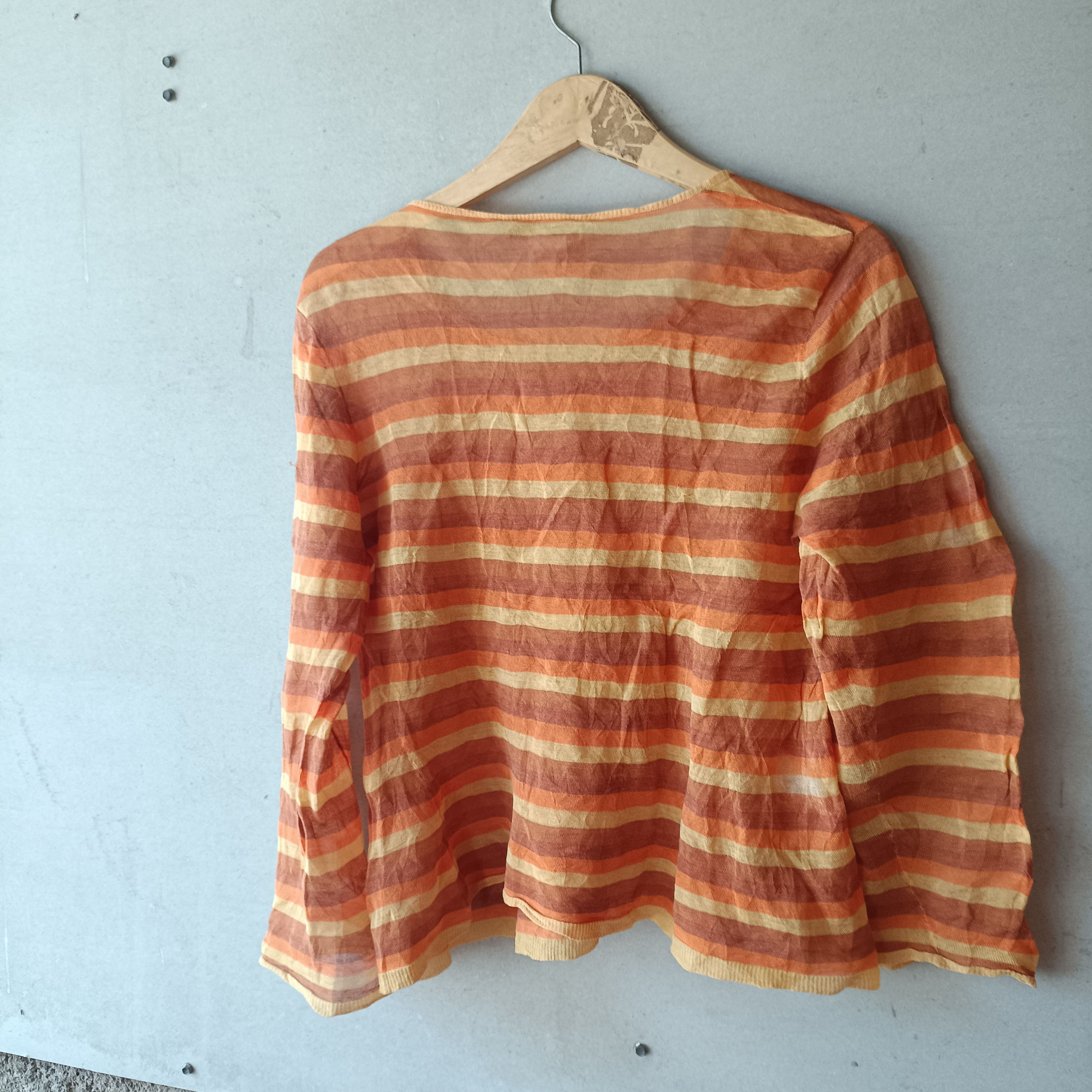 Celine metal knit sheer long sleeve top Celine S/S 2003 Size L / US 10 / IT 46 - 2 Thumbnail