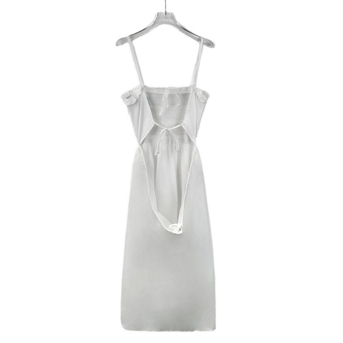 Miu Miu Miu Miu White Backless Cotton Halter Dress Size XS / US 0-2 / IT 36-38 - 2 Thumbnail