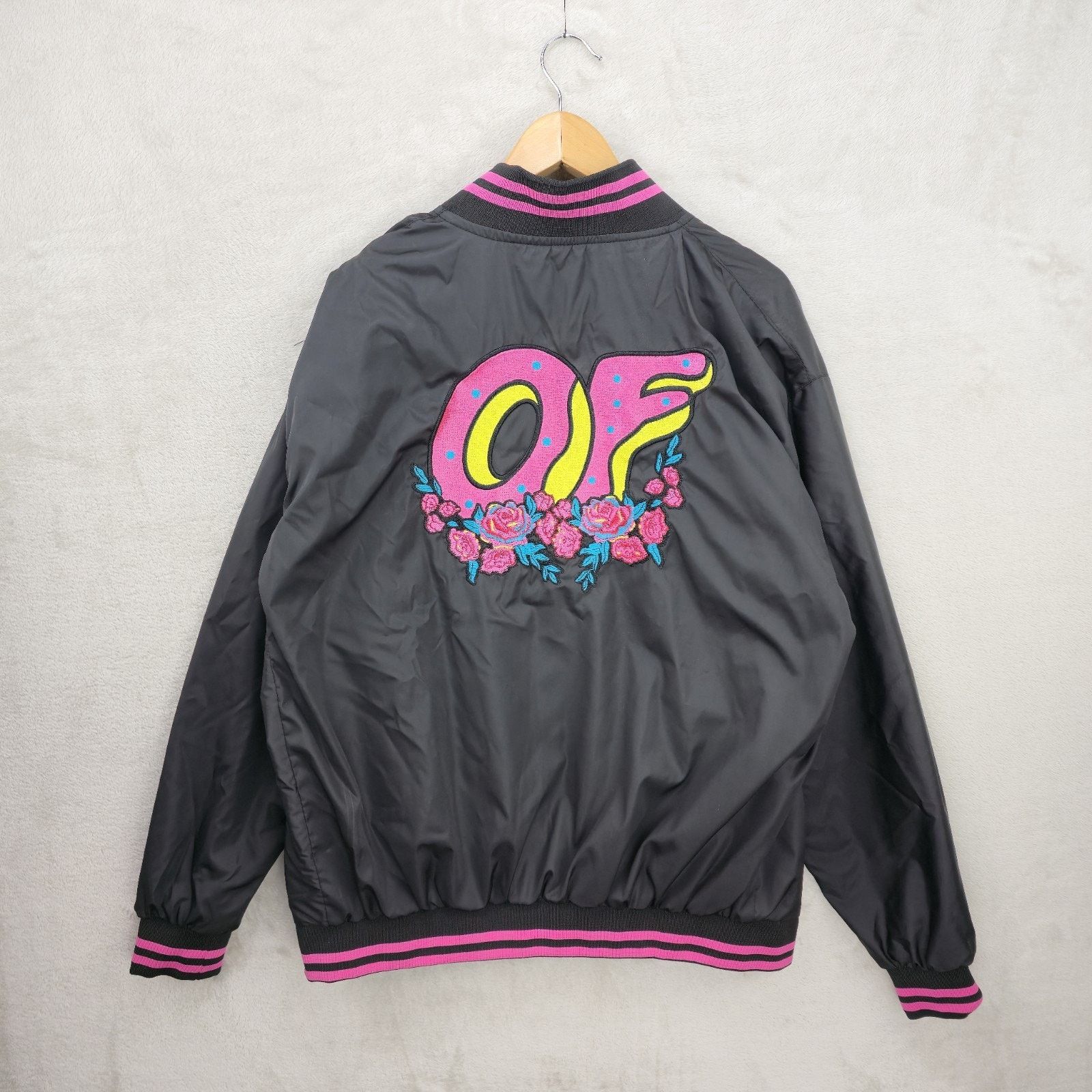 Odd Future OFWGKTA Varsity Bomber Jacket Mens Large Roses