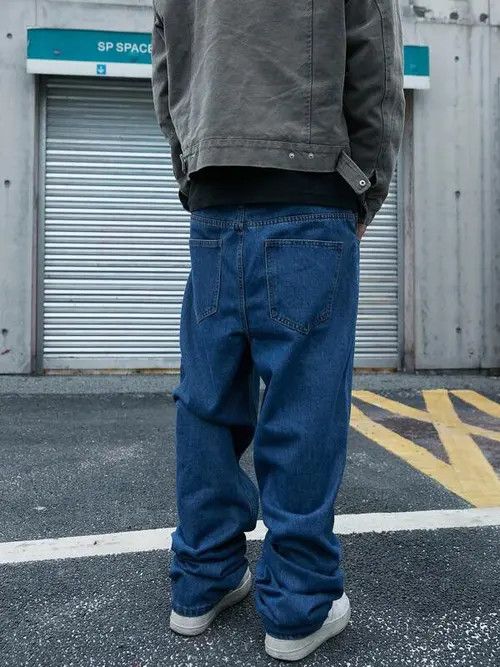Japanese Brand Washed Skate Baggy Denim Jeans Loose Fit Size US 32 / EU 48 - 2 Thumbnail