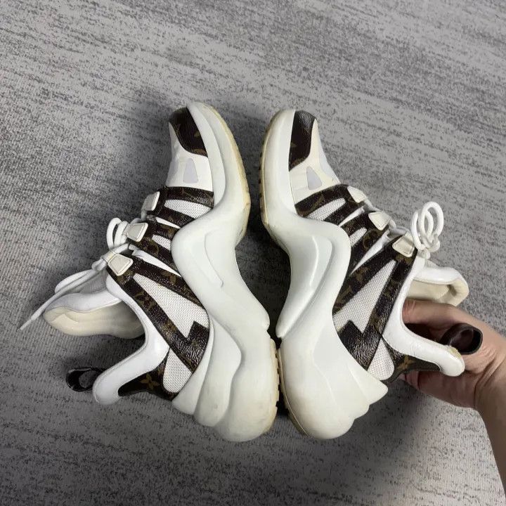 Louis Vuitton Louis Vuitton Archlight White Sneakers for Women -2508 Size US 8 / IT 38 - 5 Thumbnail