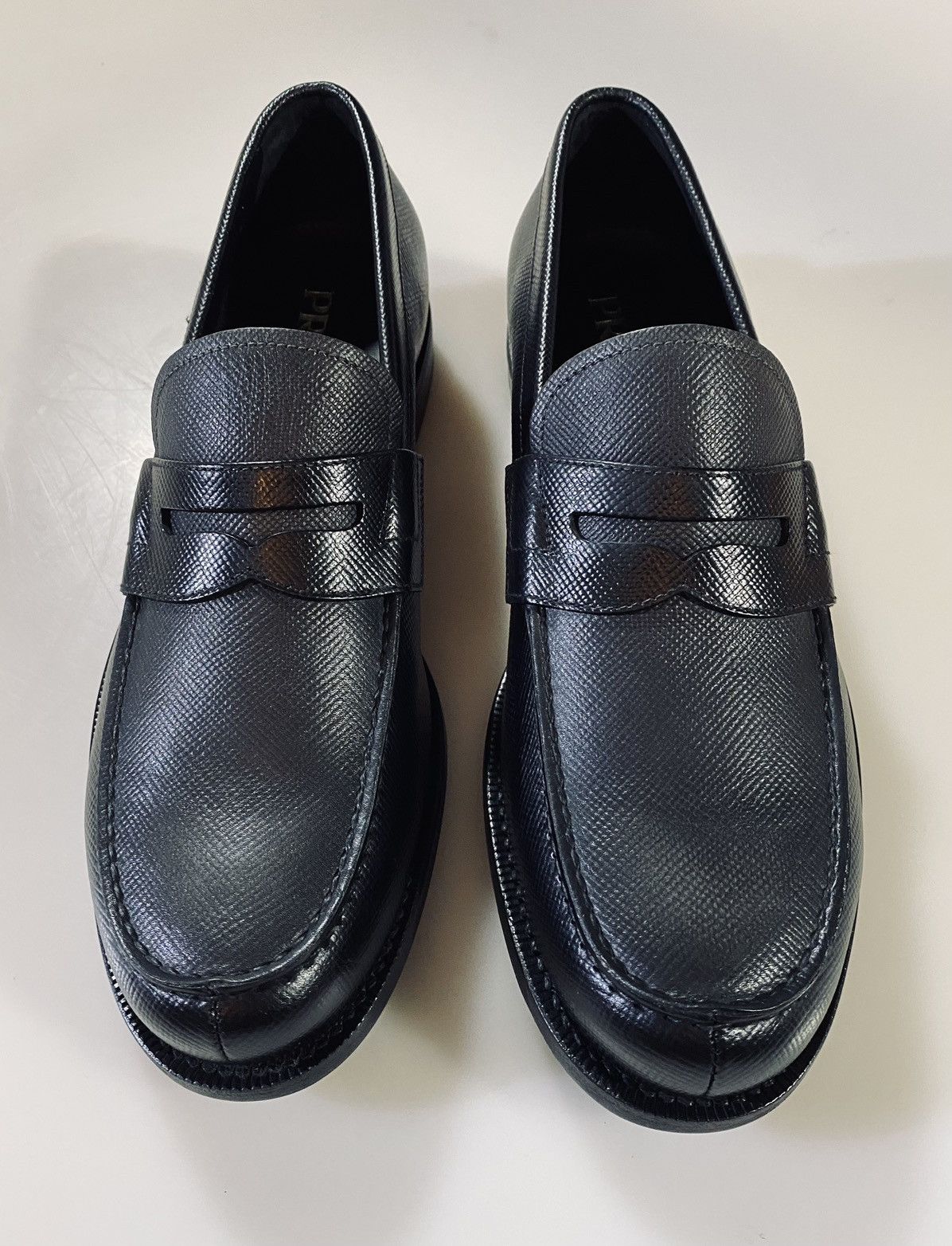 Prada NIB Prada 🇮🇹 saffiano leather Nero/Grey contra loafer 8.5 NW Size US 8.5 / EU 41-42 - 5 Thumbnail