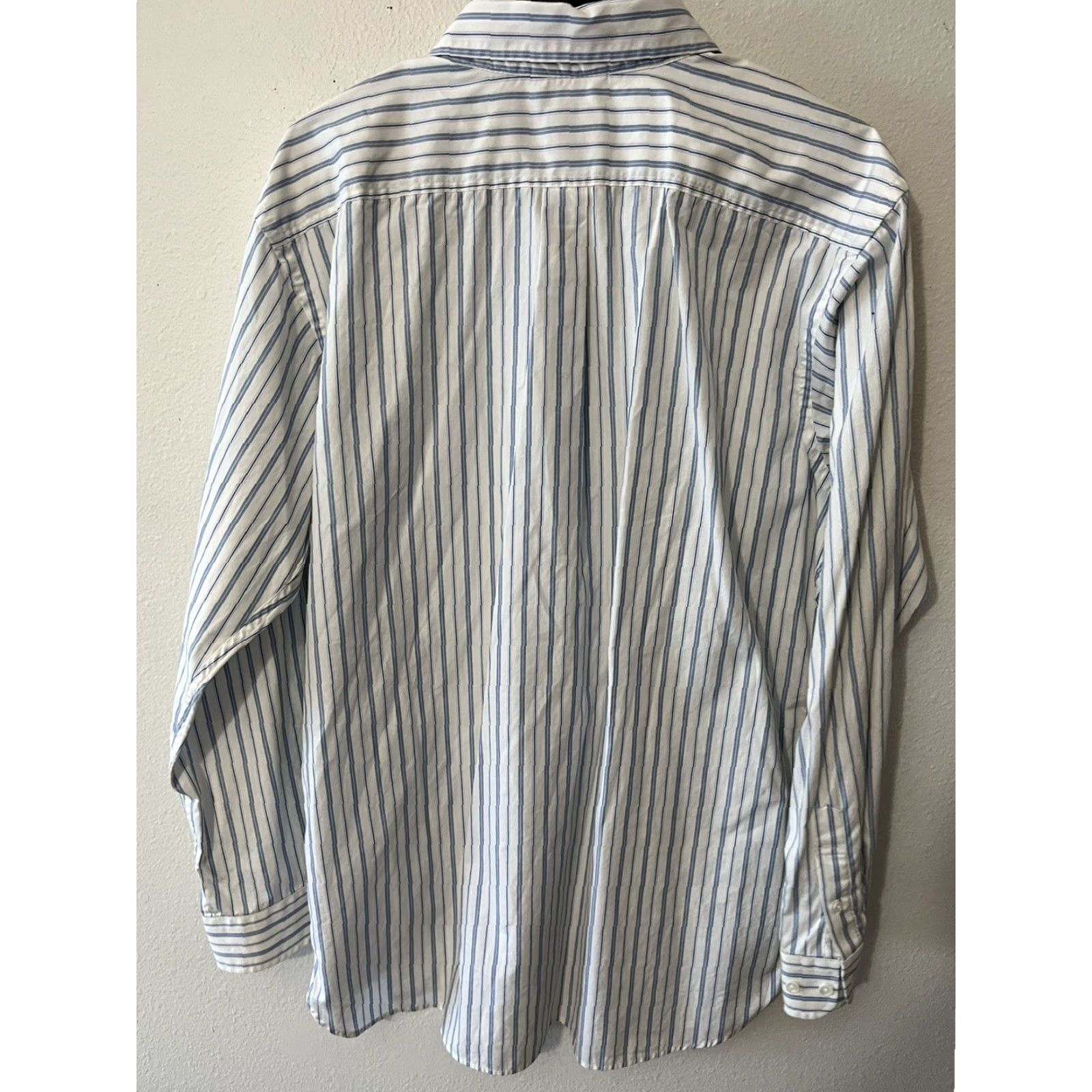 Gap Gap Button Down Shirt Mens XL White Blue Striped Short Sleeve Cotton Casual Size US XL / EU 56 / 4 - 2 Thumbnail