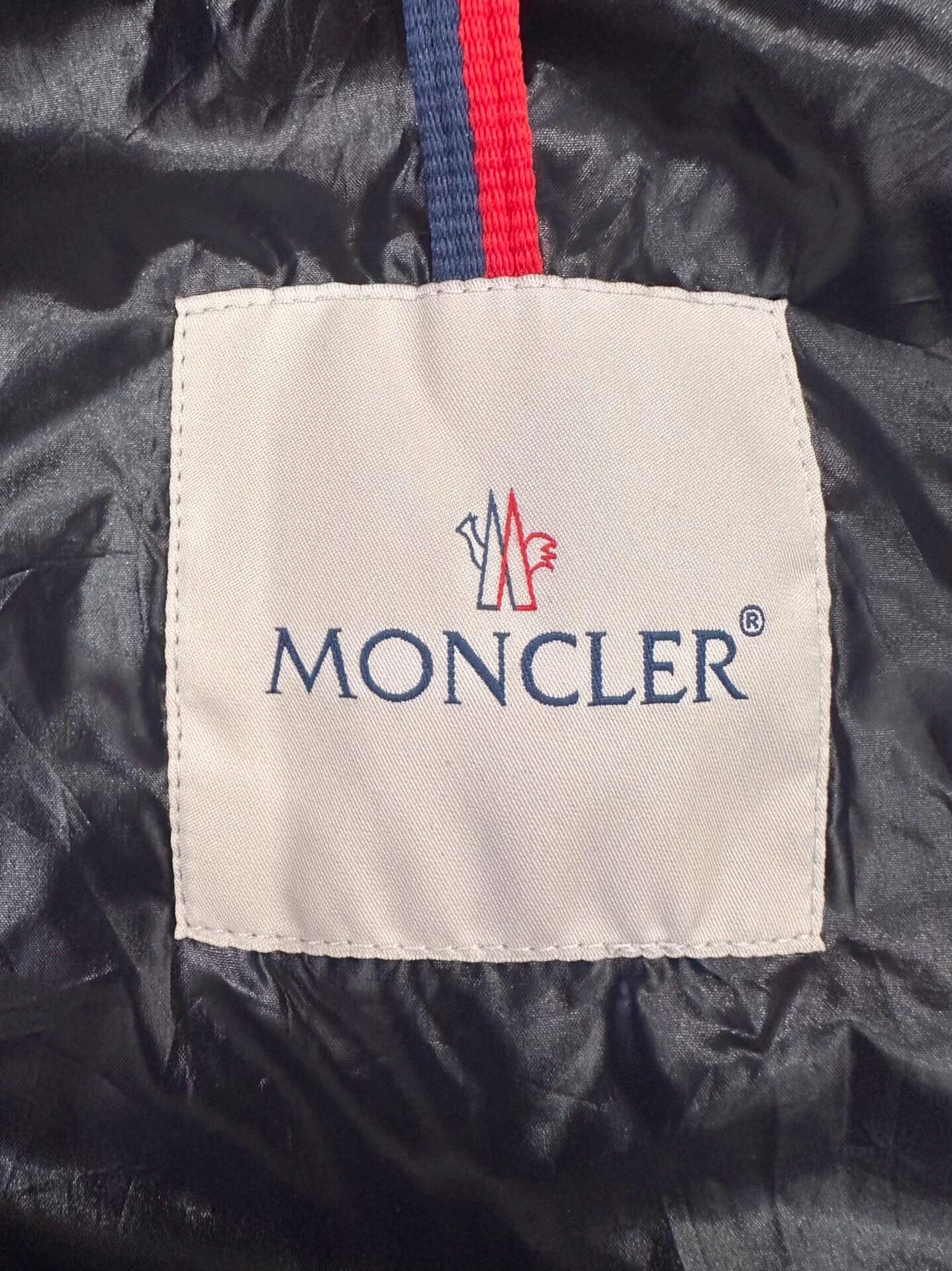 Moncler Moncler Men's Tricolor Stripe Side Logo Down Jacket Size US XL / EU 56 / 4 - 5 Thumbnail