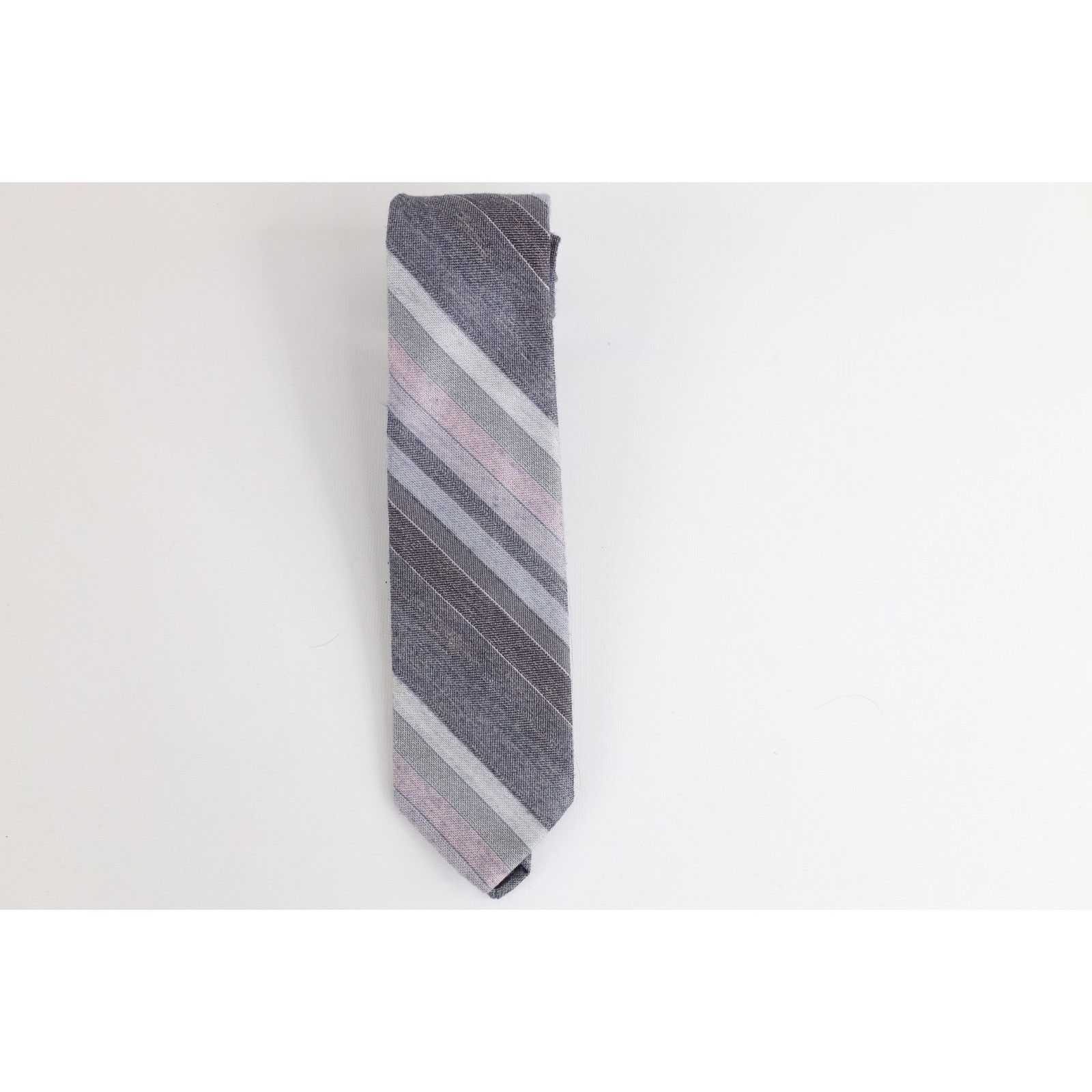 Vintage Vintage 90s Streetwear Striped Wool Tweed Neck Tie Necktie Size ONE SIZE - 1 Thumbnail