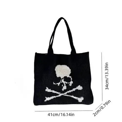 Other Skull Bag Punk Art Tote Shoulder Satchel Size ONE SIZE - 4 Thumbnail