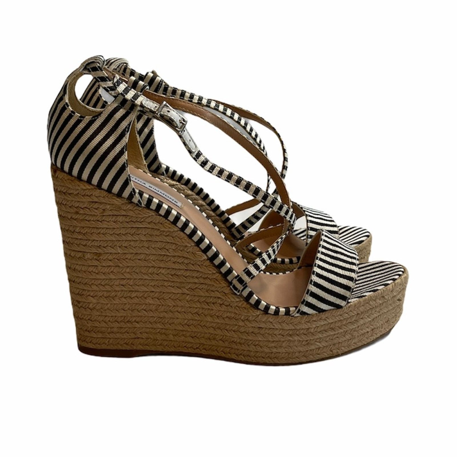 Tabitha Simmons Tabitha Simmons Jenny Striped Espadrille Wedges Size 10 Size US 10 / IT 40 - 1 Thumbnail