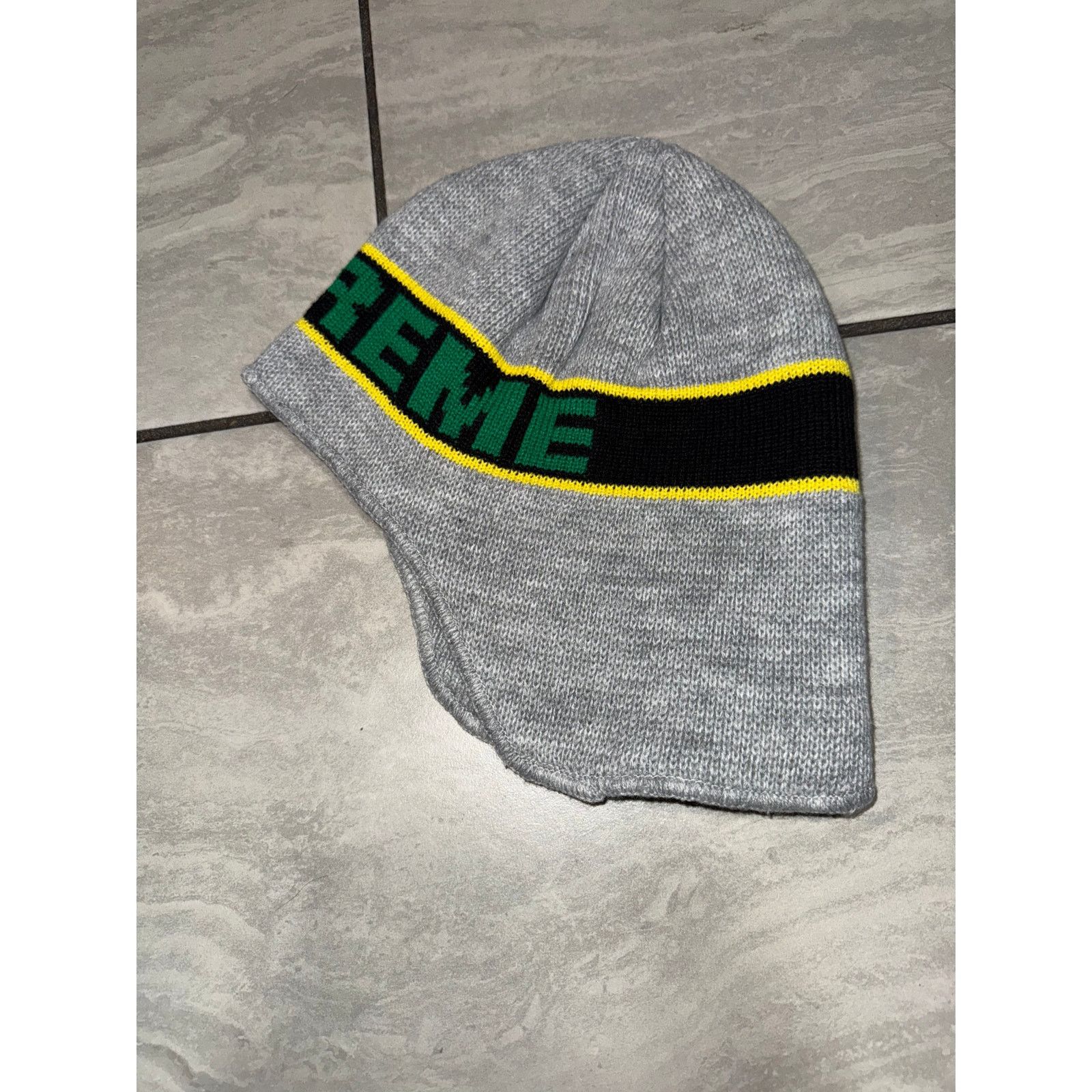 Supreme Supreme earflap Beanie Grey OS New | Grailed