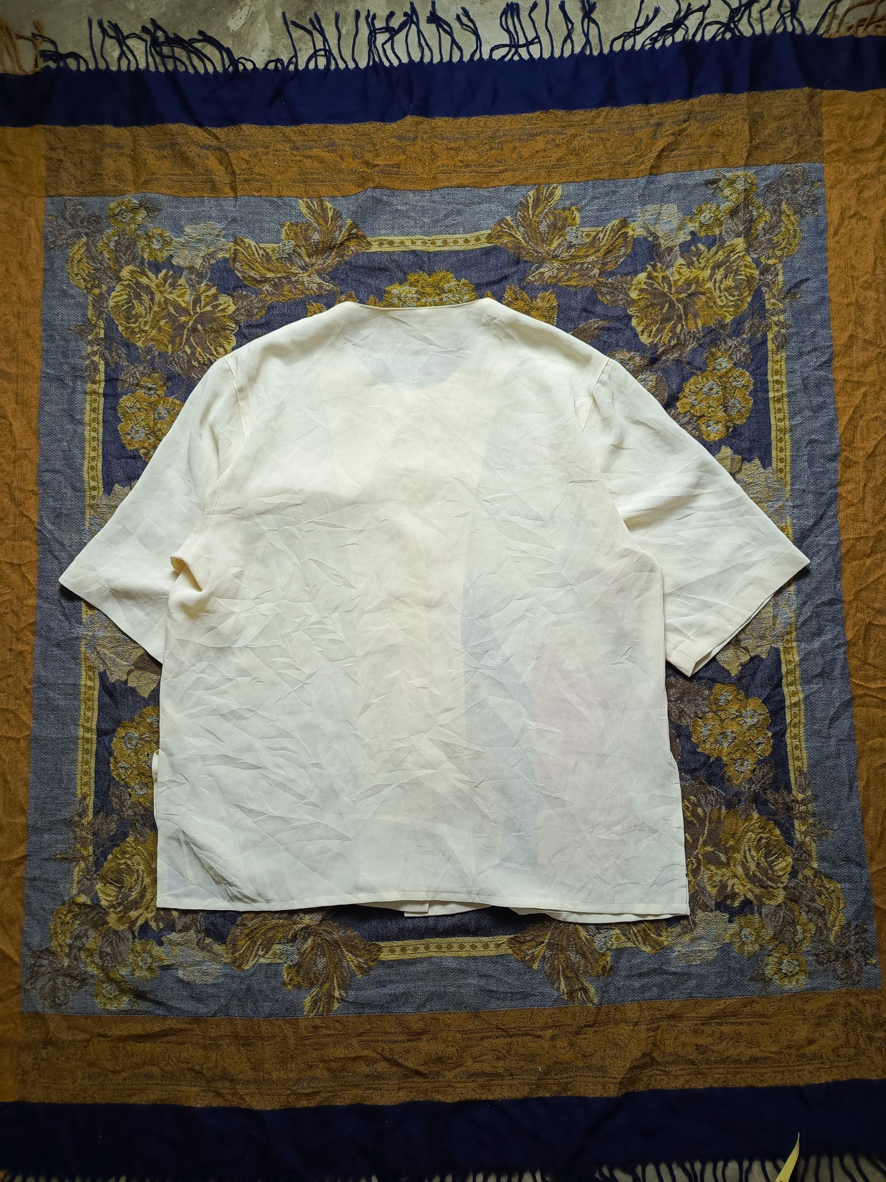 Japanese Brand Roman Fleuve Graphic Art Blouse – Modern Classic Vibes Size M / US 6-8 / IT 42-44 - 10 Thumbnail