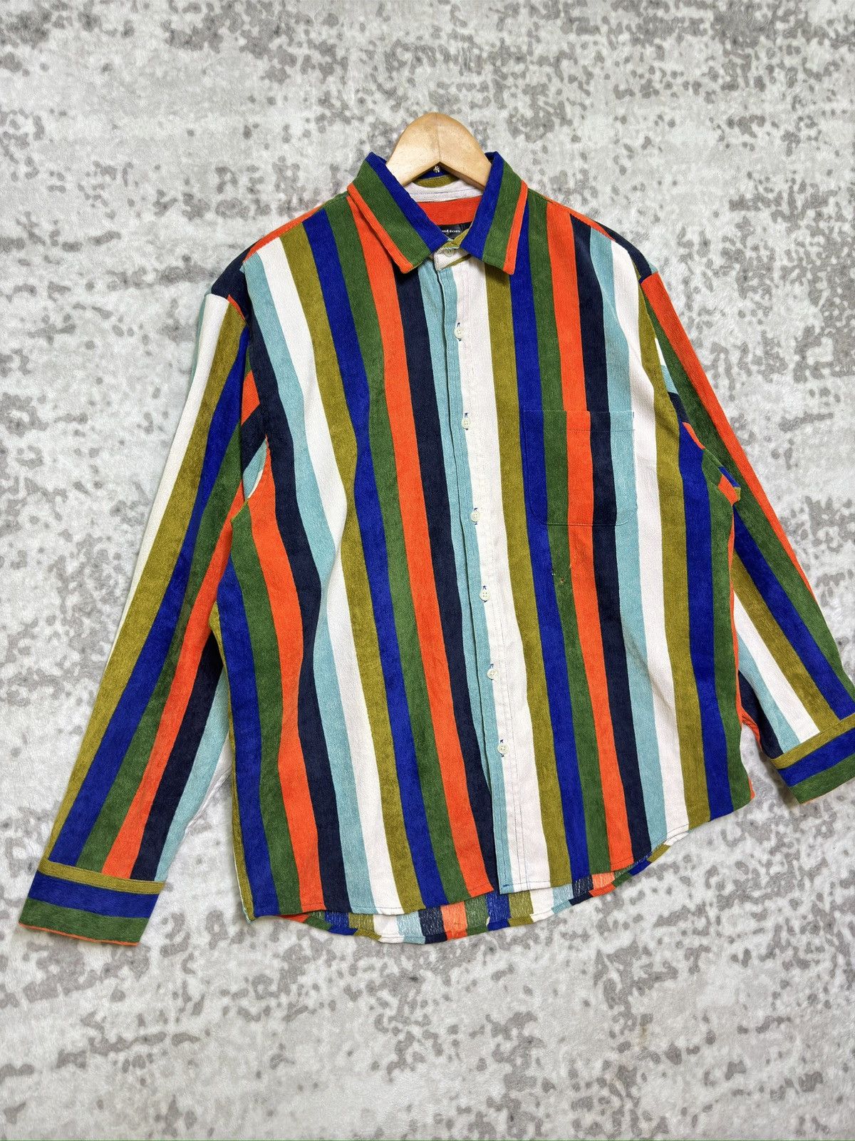 Japanese Brand Temptation Stripe Colour way Pattern Button Up Long Sleeve Size US XL / EU 56 / 4 - 3 Thumbnail