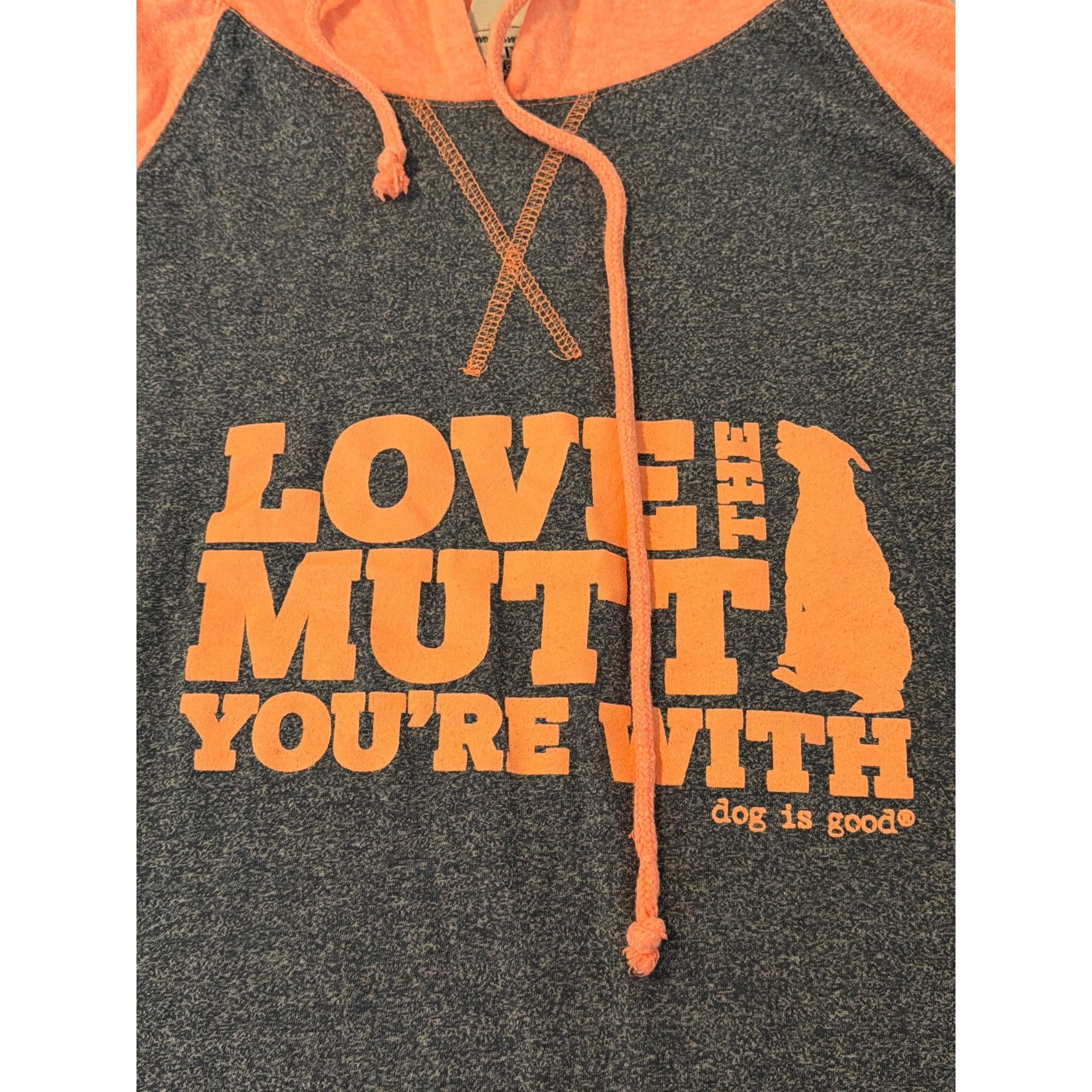 Other Dog Is Good Hoodie Love The Mutt Youre With Blue Coral Ragla Size XL / US 12-14 / IT 48-50 - 2 Thumbnail