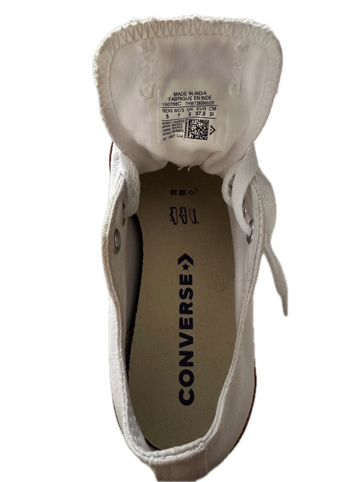 Converse White Converse Low Top Chuck Taylor All Star Shoes 7W 5M Size US 7 / IT 37 - 11 Thumbnail