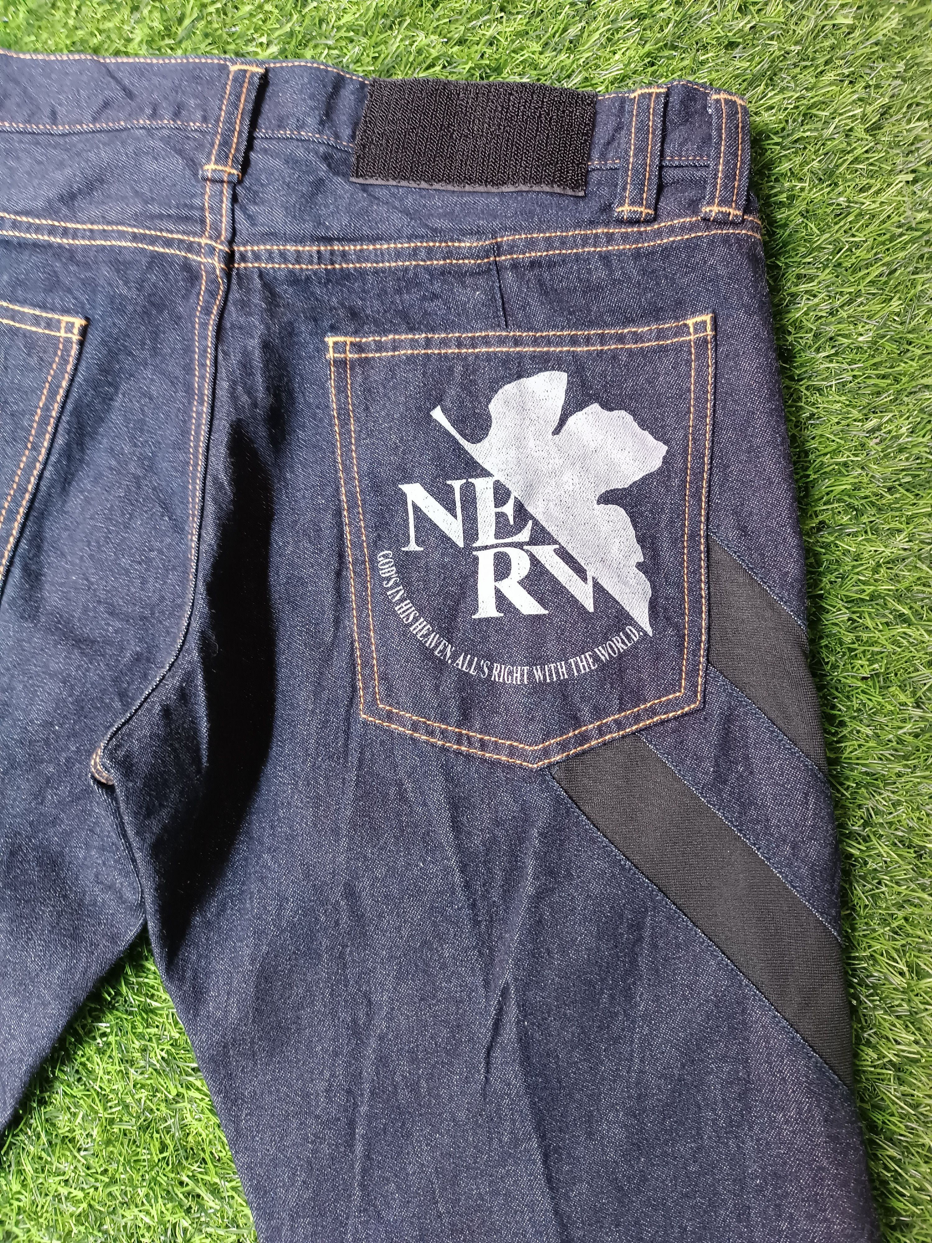 Japanese Brand 🇯🇵Extremely Rare Anime Cospa Evangelion Line Design Denim Size US 30 / EU 46 - 5 Thumbnail