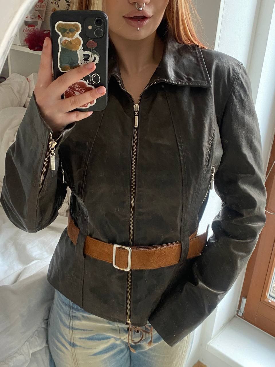 Vintage Vintage brown leather jacket Size S / US 4 / IT 40 - 4 Thumbnail