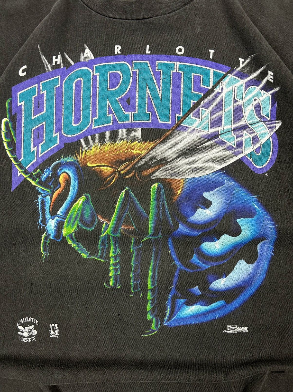 NBA × Salem Sportswear × Vintage rare Vintage Charlotte Hornets Salem Sportswear NBA tee 90s Size US L / EU 52-54 / 3 - 7 Thumbnail
