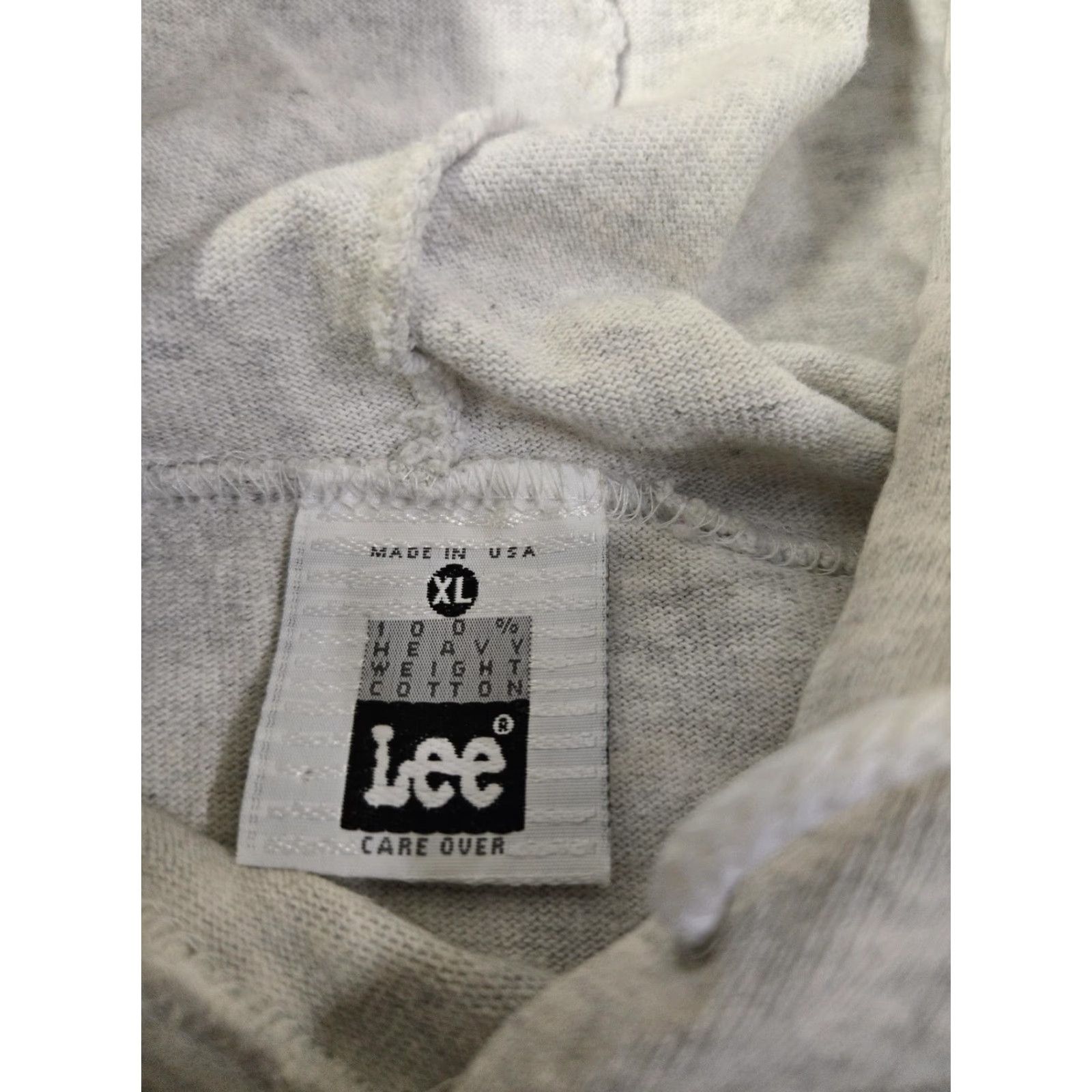 Lee VINTAGE Lee Hoodie Mens XL Gray Pullover Heavyweight Made USA Drawstring 90s Size US XL / EU 56 / 4 - 5 Thumbnail