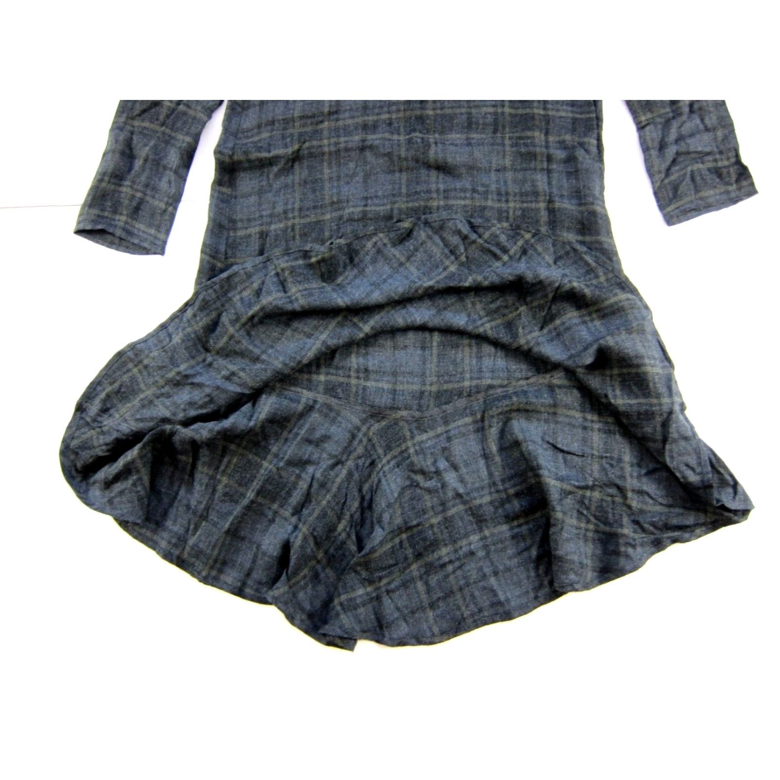Zara Zara Woman Grey Plaid High Neck Long Sleeve Midi Sheath Shift Dress XS Size XS / US 0-2 / IT 36-38 - 6 Thumbnail
