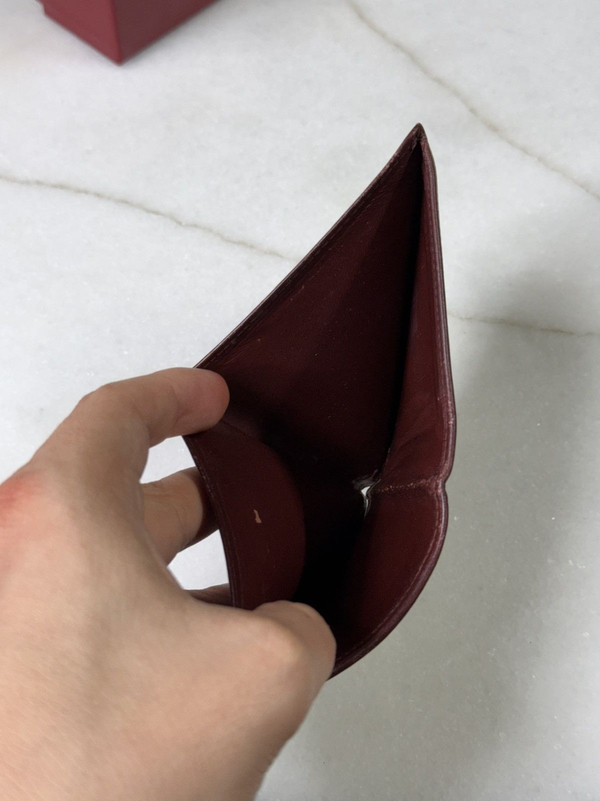 Cartier Cartier Red Wallet Vtg Leather Cartier Bifold Preowned Size ONE SIZE - 3 Thumbnail