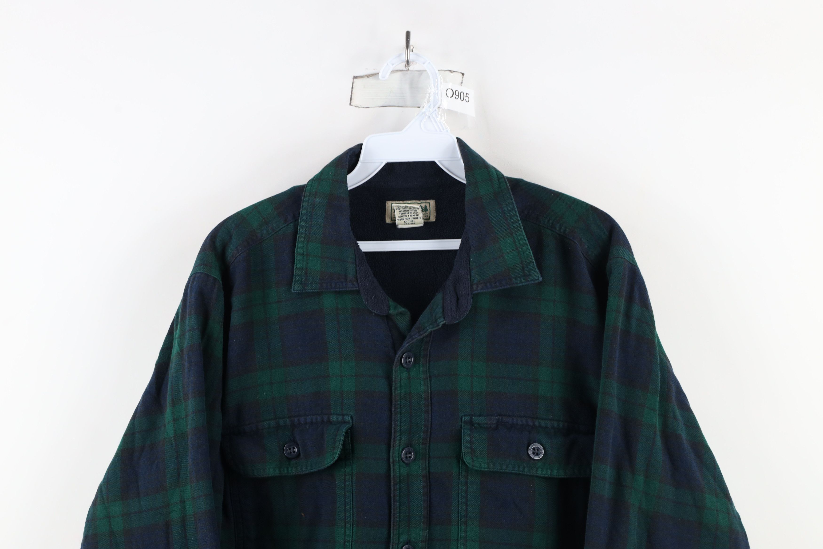 L.L. Bean × Vintage Vintage LL Bean Fleece Lined Flannel Button Shirt Jacket Size US M / EU 48-50 / 2 - 2 Thumbnail
