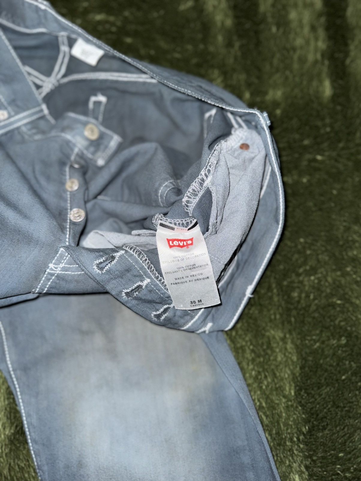 Levi's Levi’s 501 RT USA Leather Label Hand Dyed Denim Size US 34 / EU 50 - 4 Thumbnail