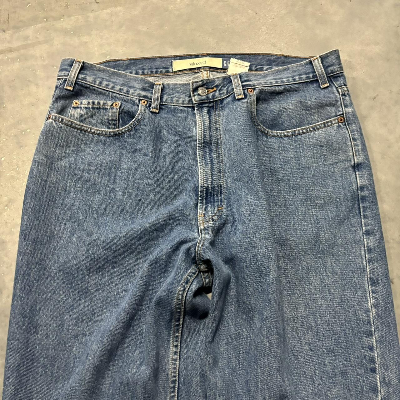 Gap × Vintage Crazy Vintage 90s Medium Wash Gap Made In USA Denim Jeans! Size US 38 / EU 54 - 5 Thumbnail