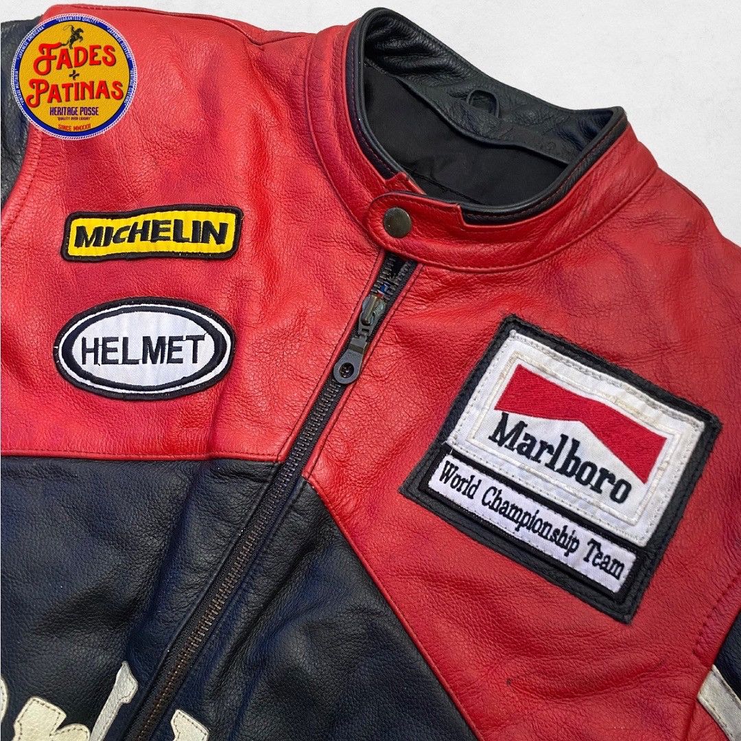 Marlboro Late 80s - Early 90s Marlboro Racing Leather Jacket Size US M / EU 48-50 / 2 - 3 Thumbnail
