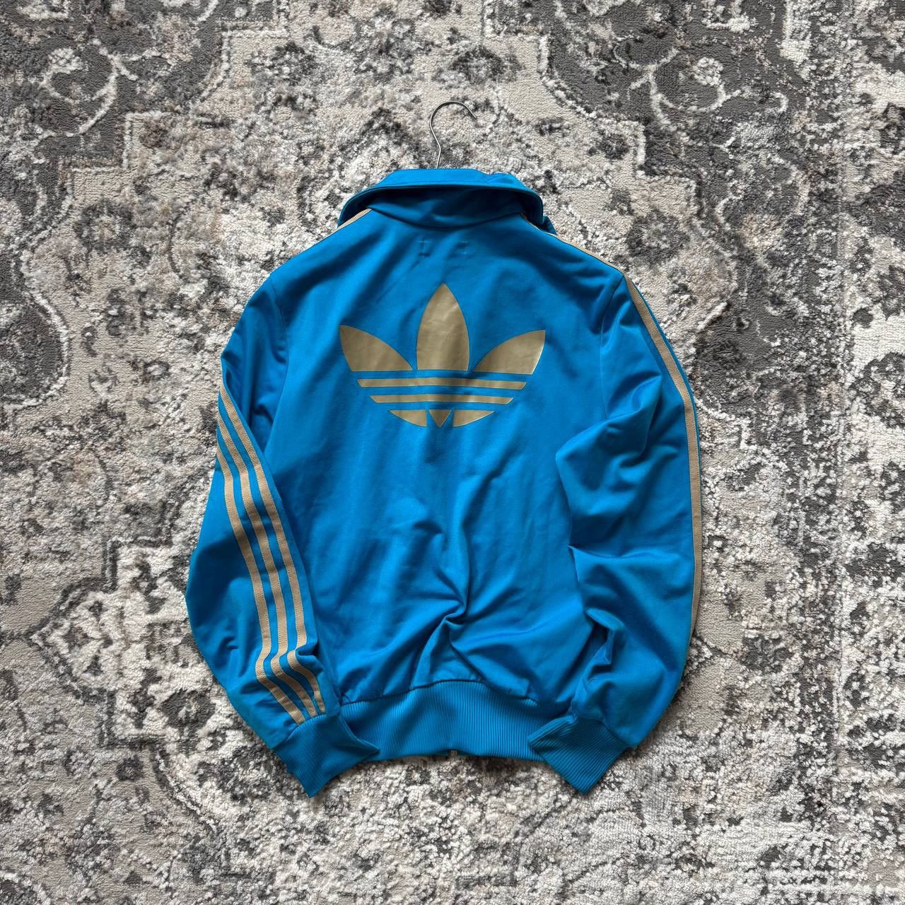 Adidas Vintage 3 Stripes Big Logo Track Jacket Adidas Blue Size US S / EU 44-46 / 1 - 2 Thumbnail