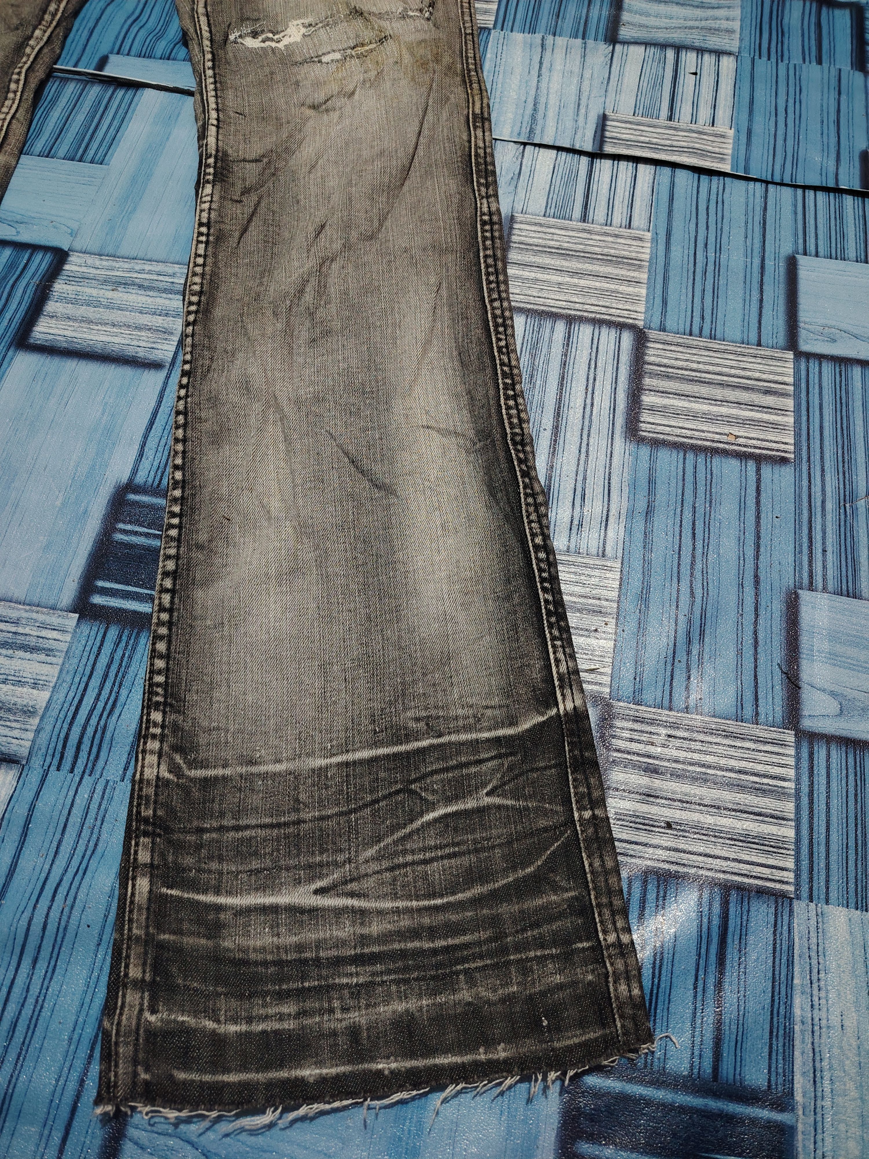 If Six Was Nine Nicole Club Double Waist NCFM Distressed jeans Flared Jeans Size US 33 - 8 Thumbnail