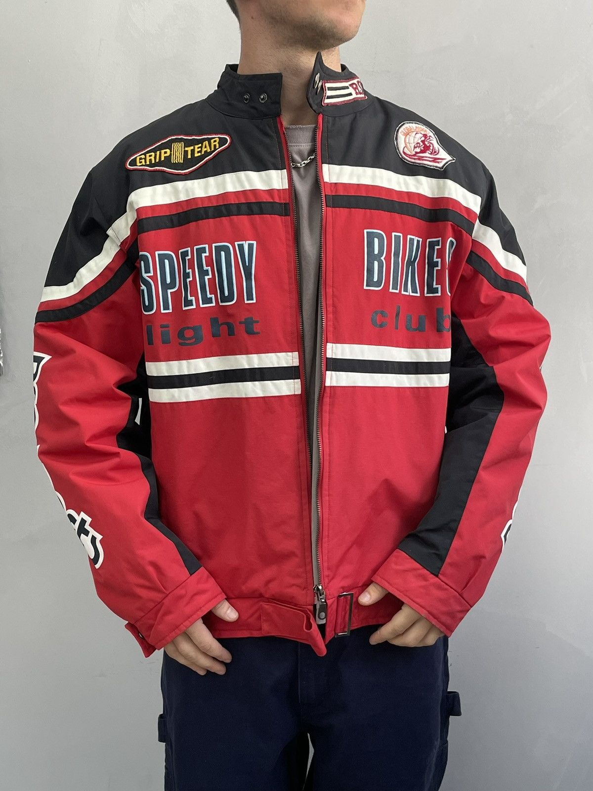 Harley Davidson Hype racing nylon marlboro style moto jacket y2k hype Size US XL / EU 56 / 4 - 1 Thumbnail