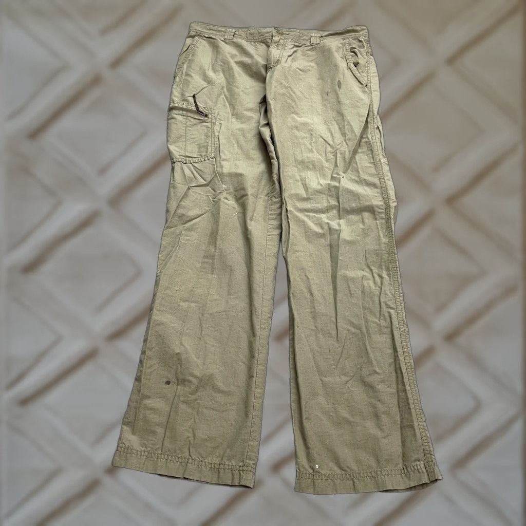 Vintage Columbia Pants Mens 36W 34L Cargo Straight Leg Brown Outdoor Lined Pocket Cargo Pant Size US 36 / EU 52 - 1 Thumbnail