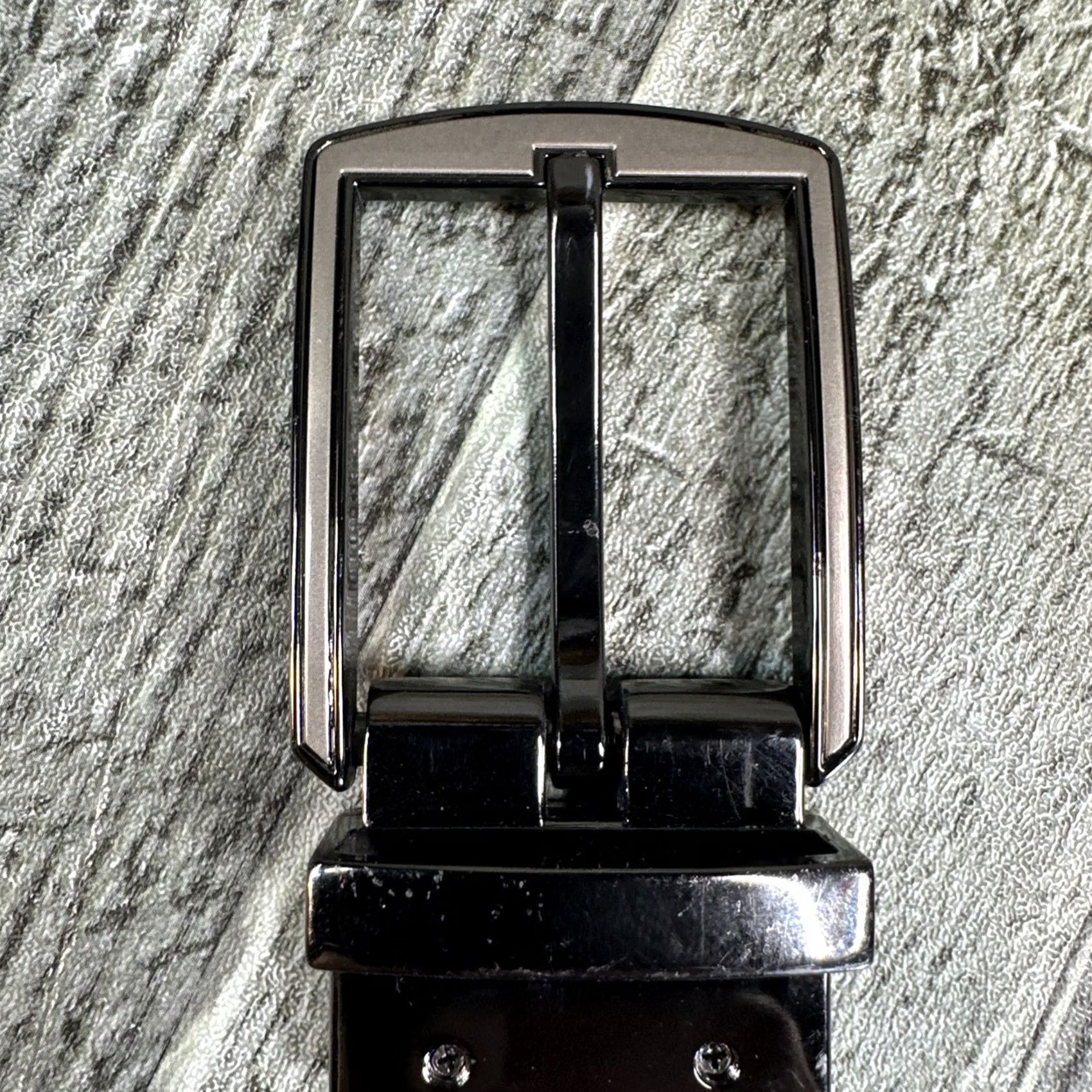 Perry Ellis Perry Ellis Leather Reversible Belt 32/80 Black-Brown Mens Belt Regular Size Size 32 - 5 Thumbnail